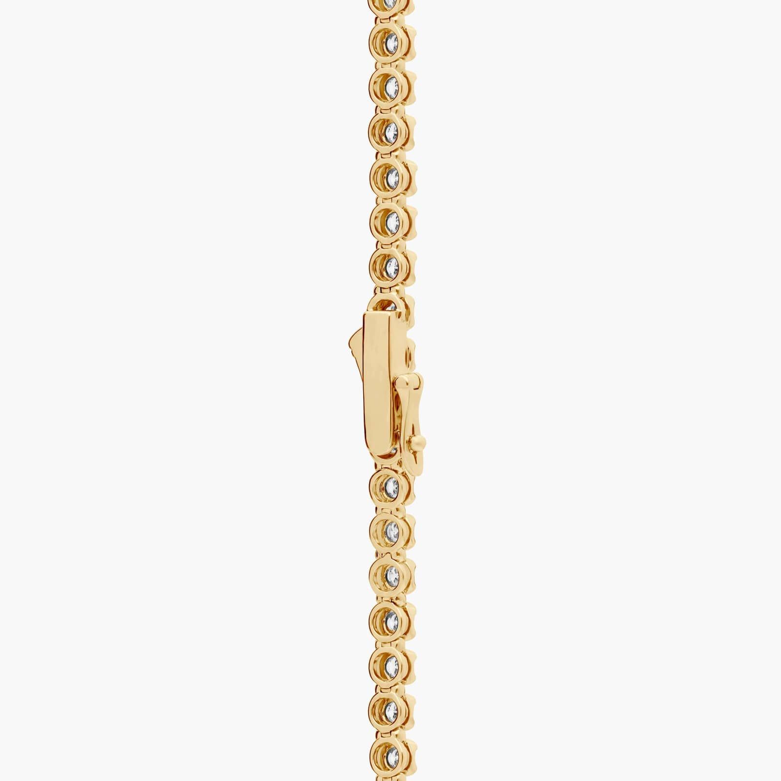 Straight Eternity Necklace in Yellow Gold (7 ct. tw.)