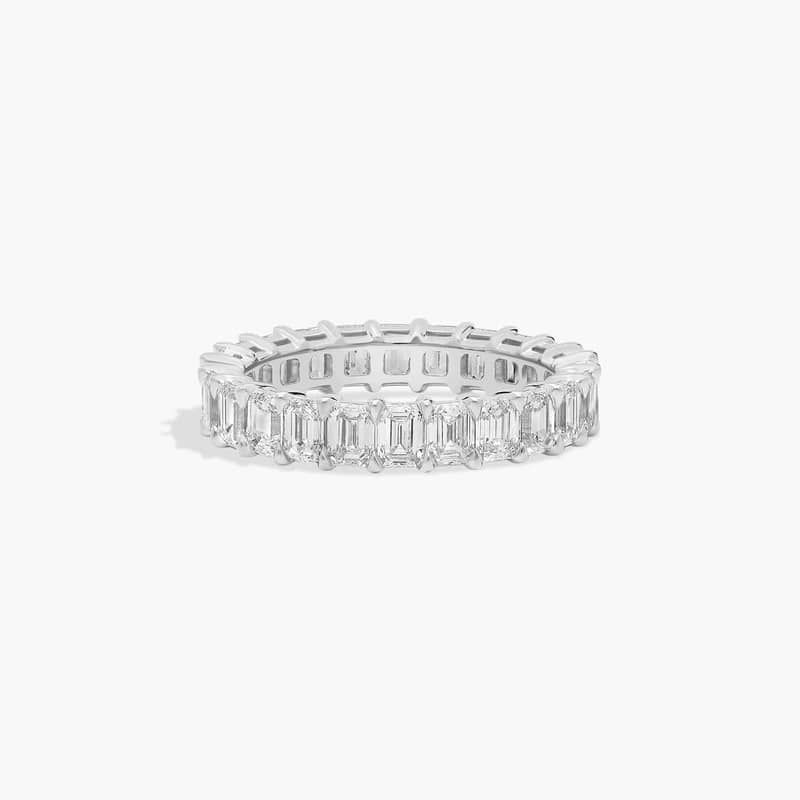 Emerald Cut Eternity Ring in Platinum (4 ct. tw.)