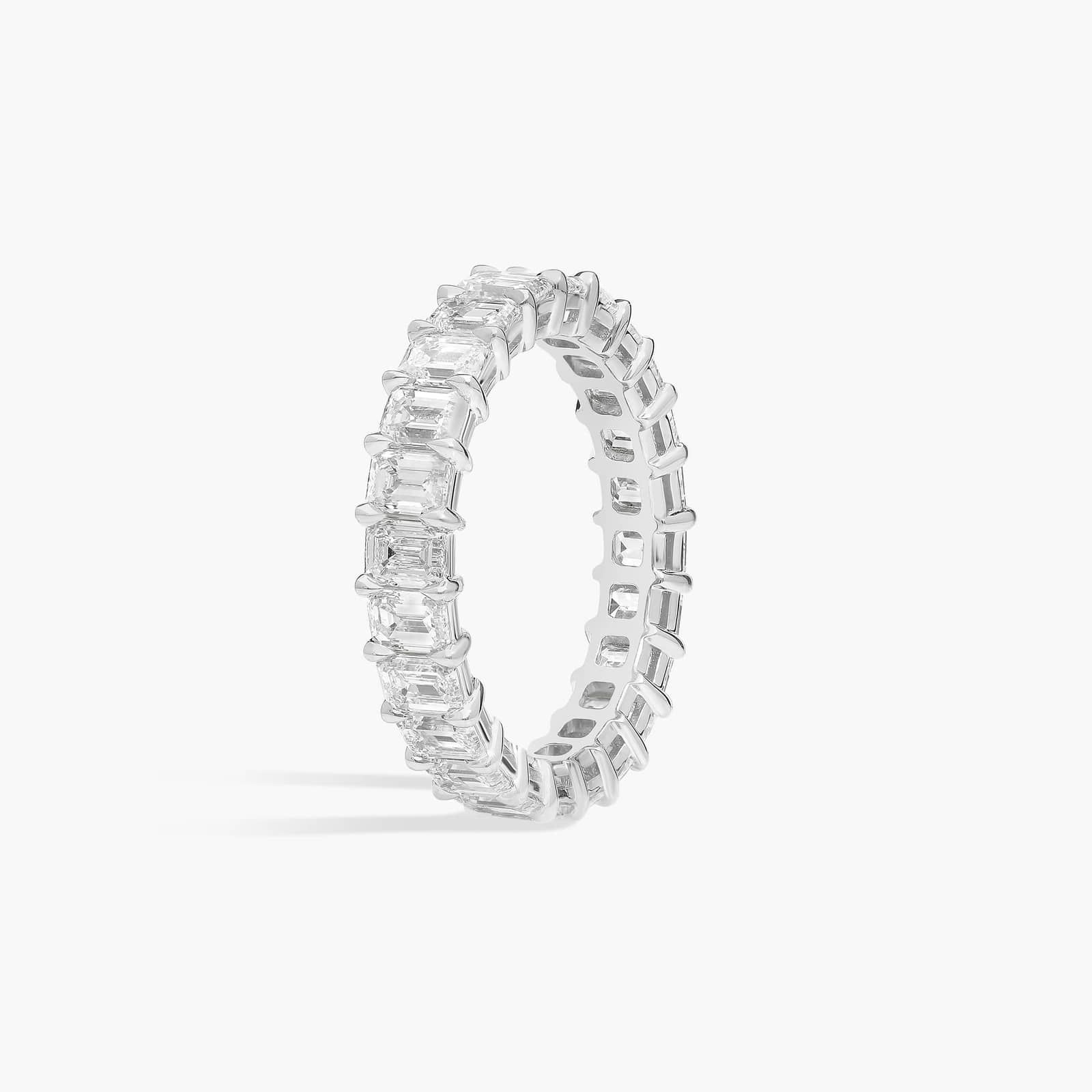 Emerald Cut Eternity Ring in Platinum (4 ct. tw.)