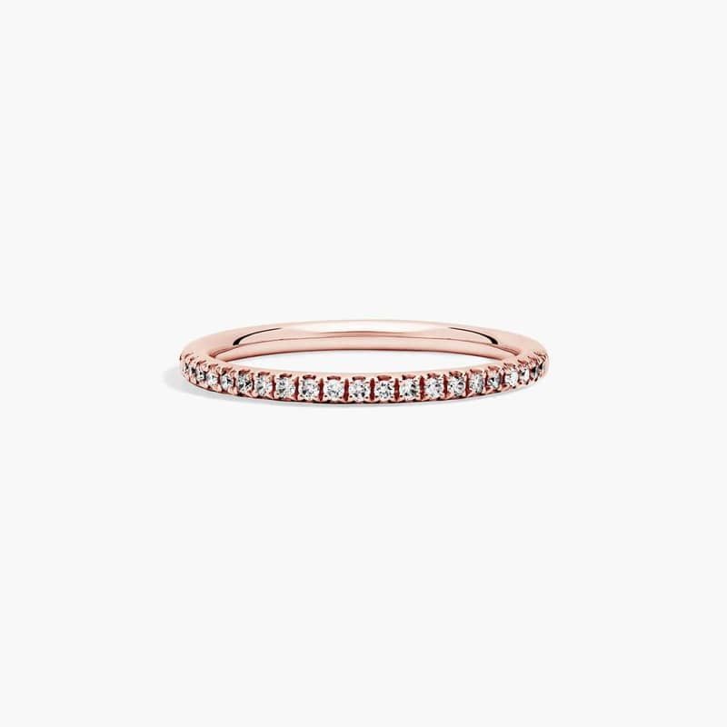 Riviera Pavé Diamond Ring in 14k Rose Gold (1/2 ct. tw.)