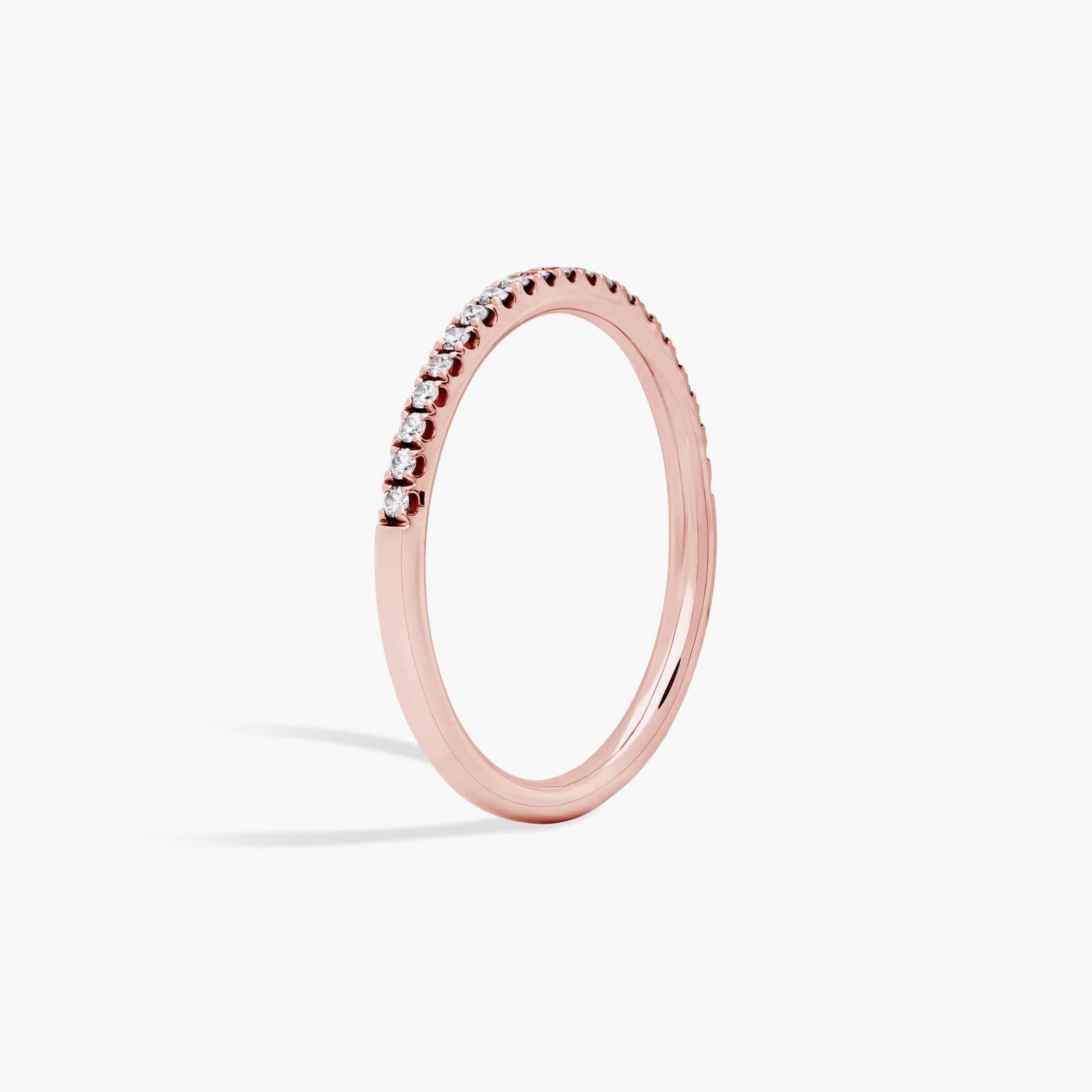 Riviera Pavé Diamond Ring in 14k Rose Gold (1/2 ct. tw.)