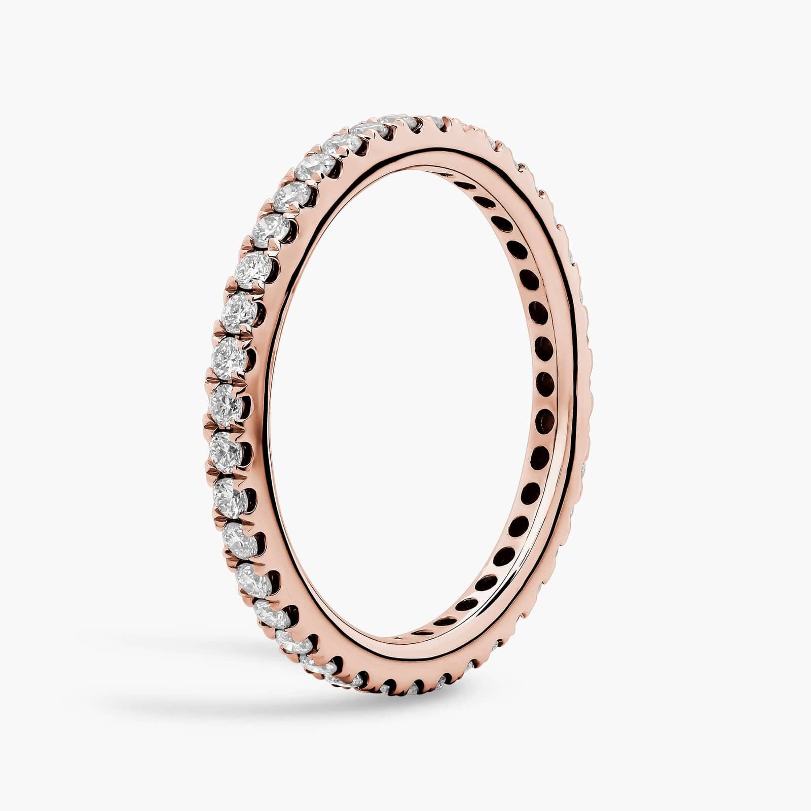 Riviera Pavé Diamond Eternity Ring in 14k Rose Gold (1/2 ct. tw.)