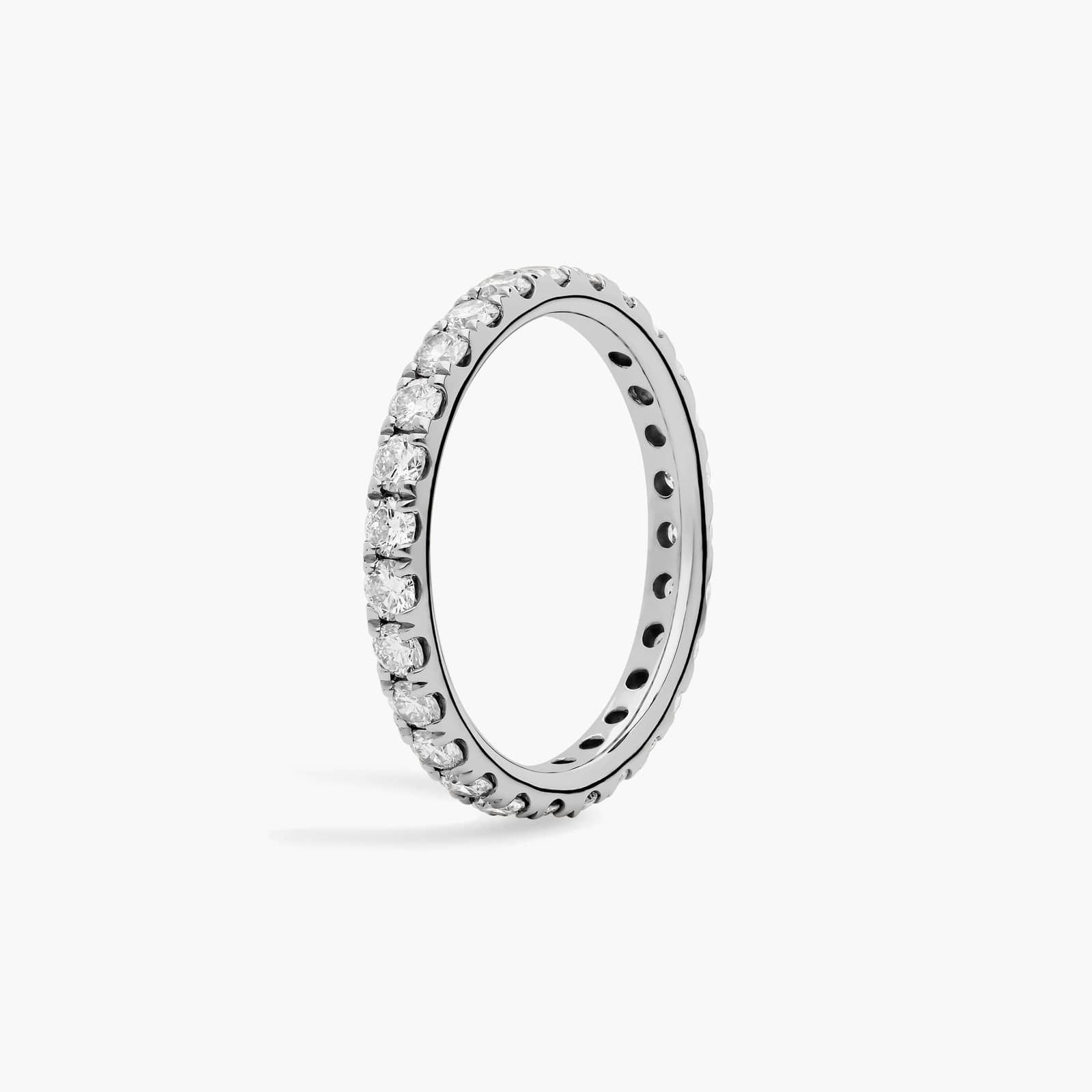 Riviera Pavé Diamond Eternity Ring in 14k White Gold (1 ct. tw.)