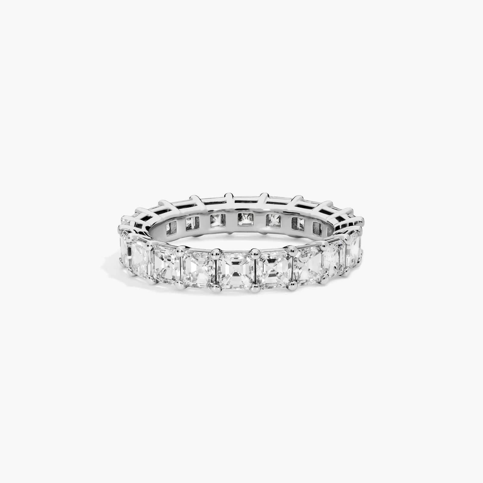 Asscher Cut Eternity Ring in Platinum (4 ct. tw.)