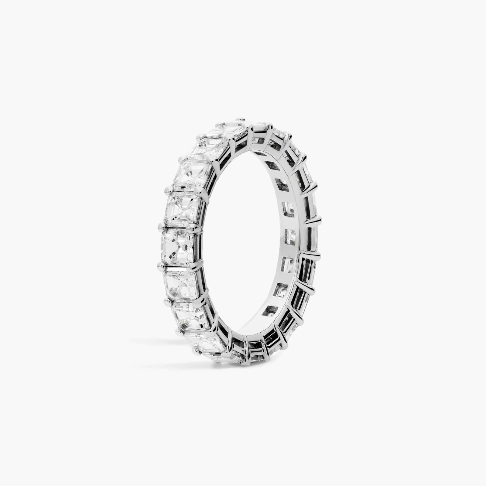 Asscher Cut Eternity Ring in Platinum (4 ct. tw.)