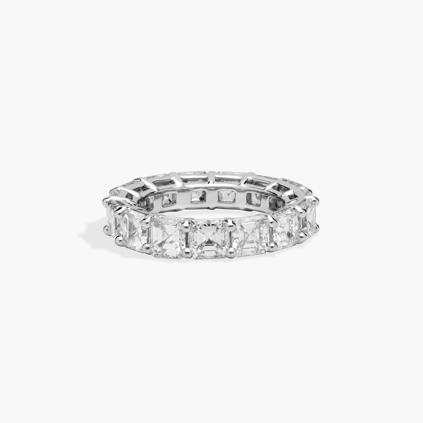 Asscher Cut Eternity Ring in Platinum (7 ct. tw.)