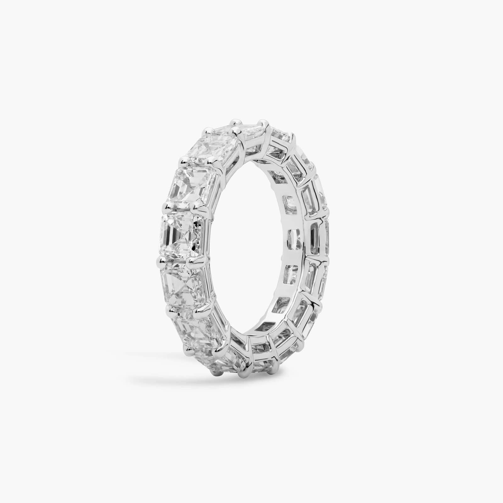 Asscher Cut Eternity Ring in Platinum (7 ct. tw.)