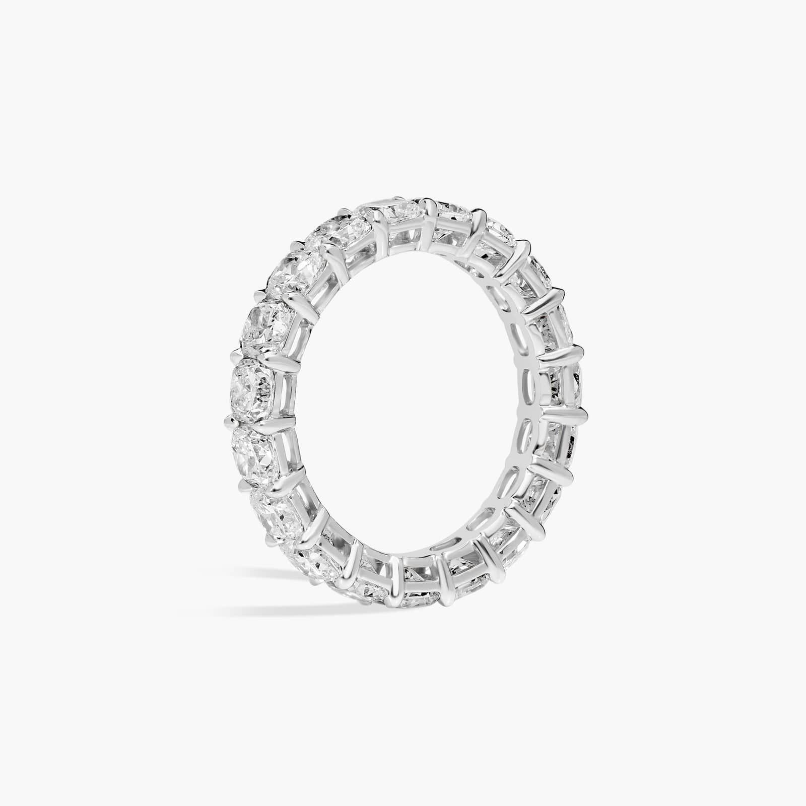 Cushion Cut Eternity Ring in Platinum (4 ct. tw.)