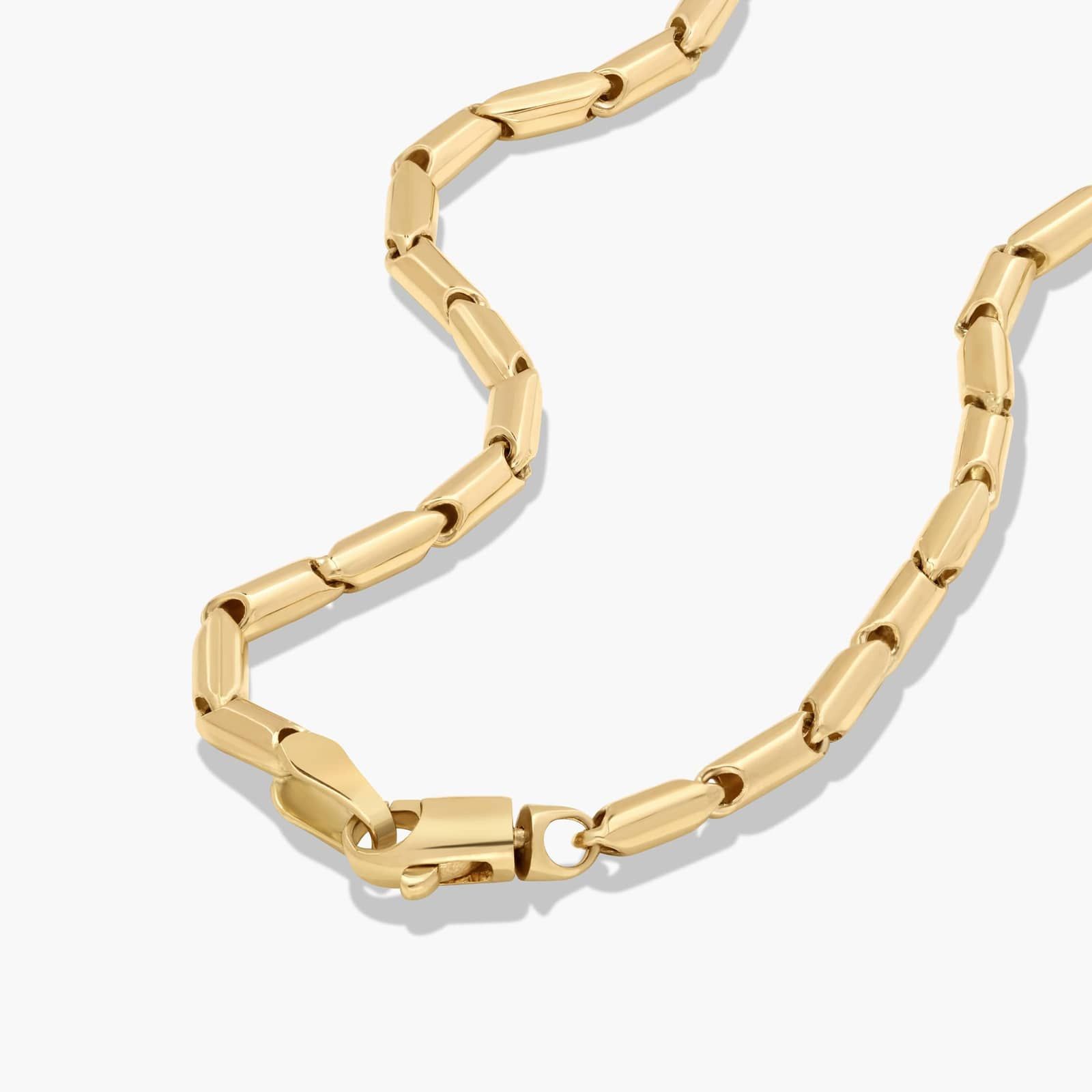 14K Yellow Gold Golden Hour Polished Fancy Link Necklace