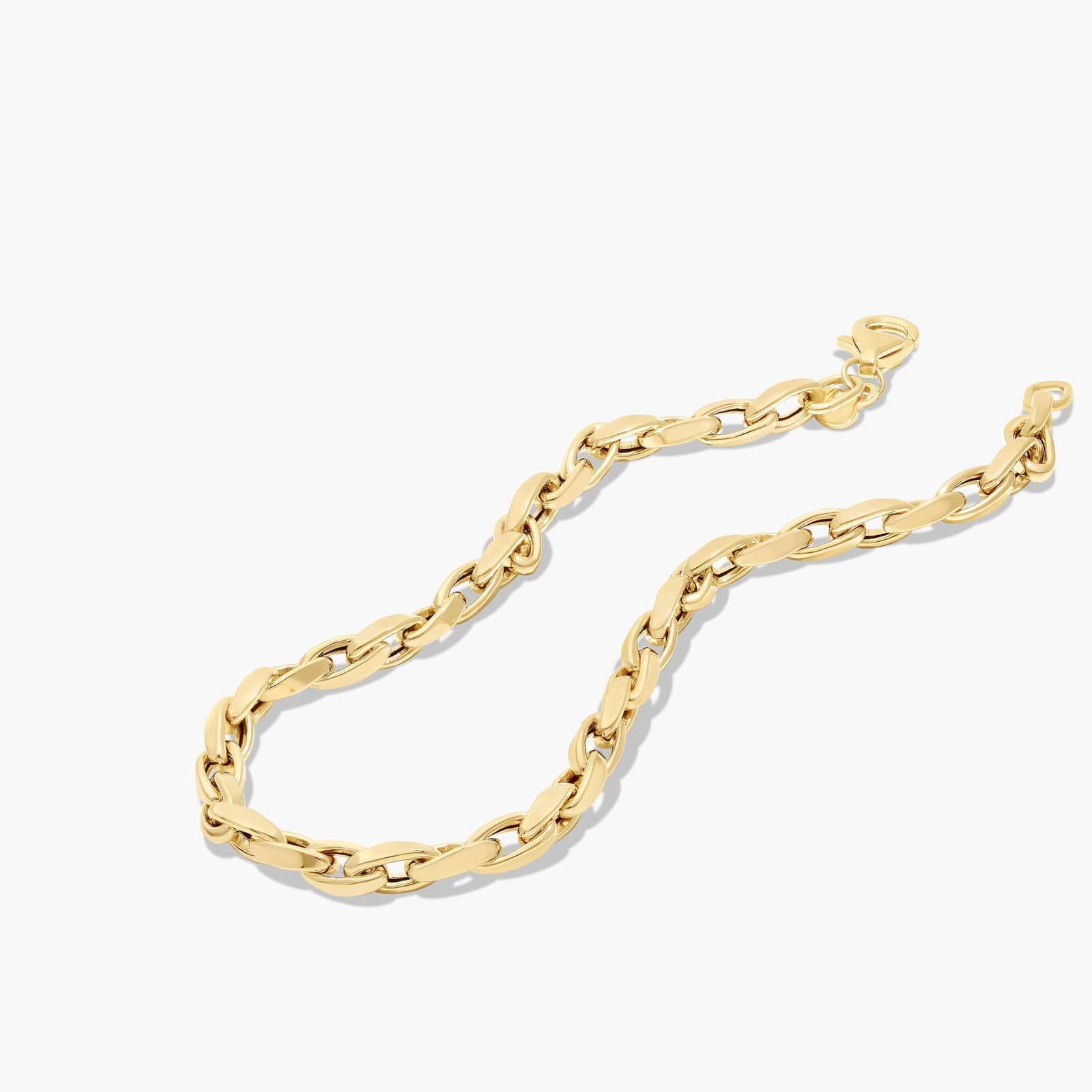 14K Yellow Gold Golden Hour Fancy Link Bracelet