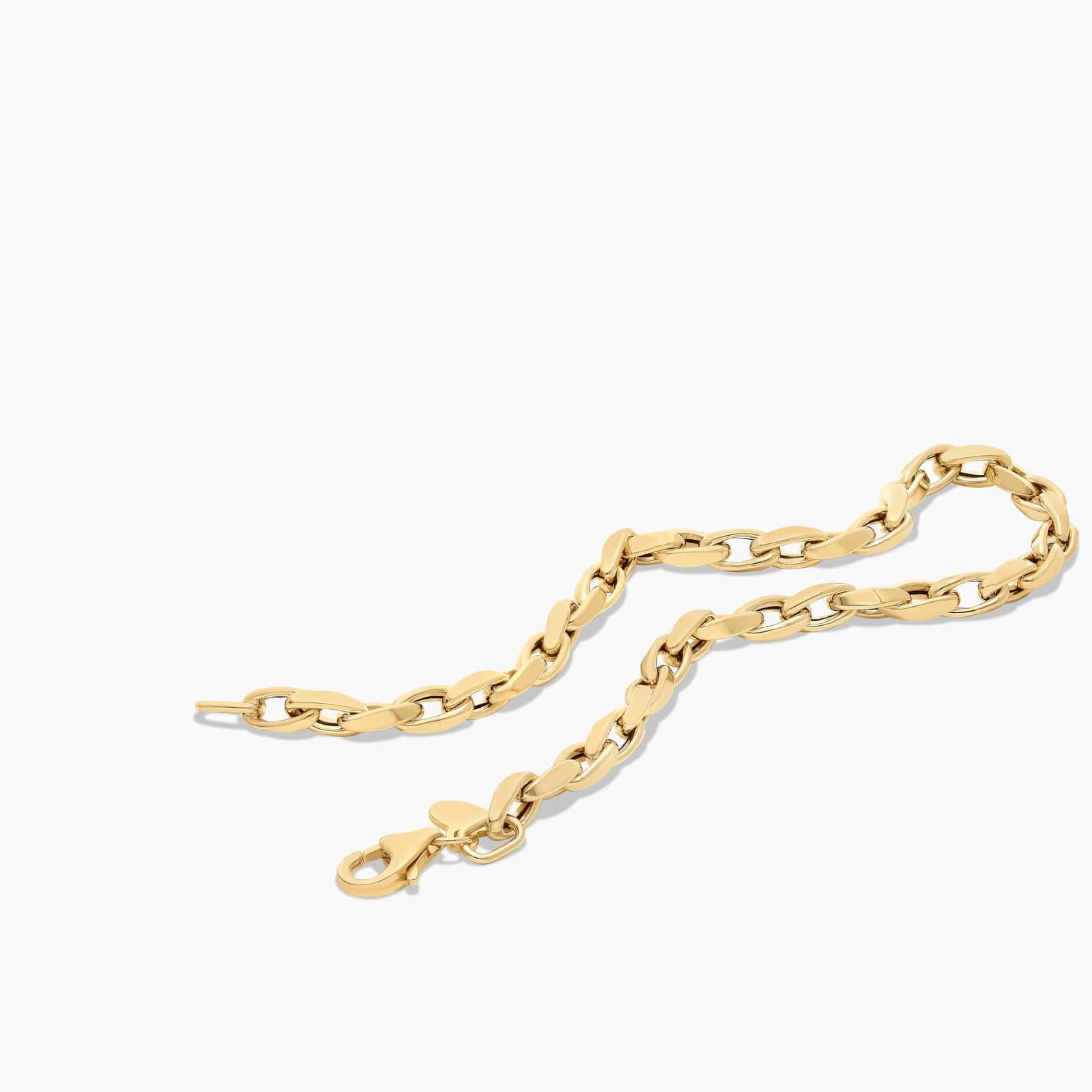 14K Yellow Gold Golden Hour Fancy Link Bracelet