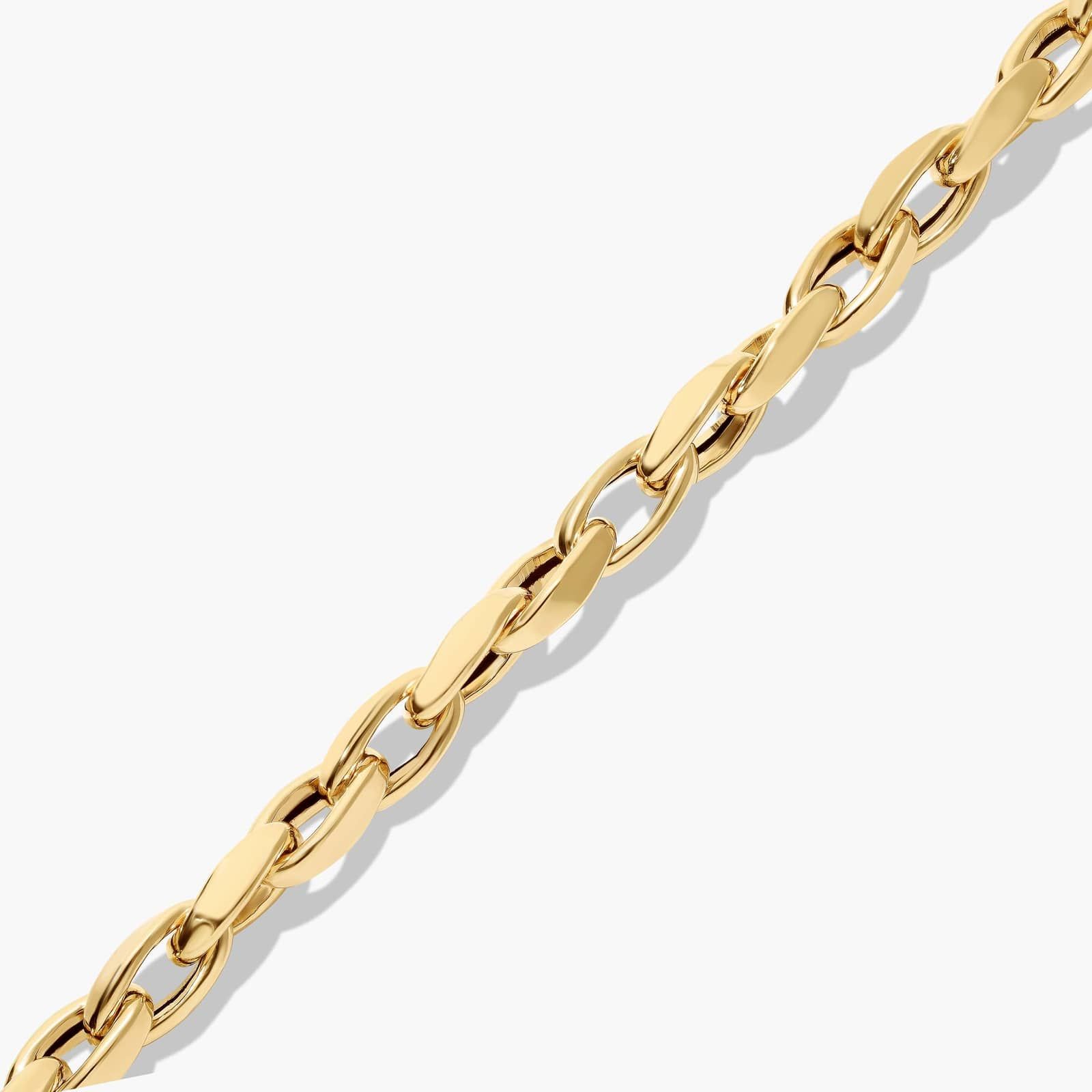 14K Yellow Gold Golden Hour Fancy Link Bracelet