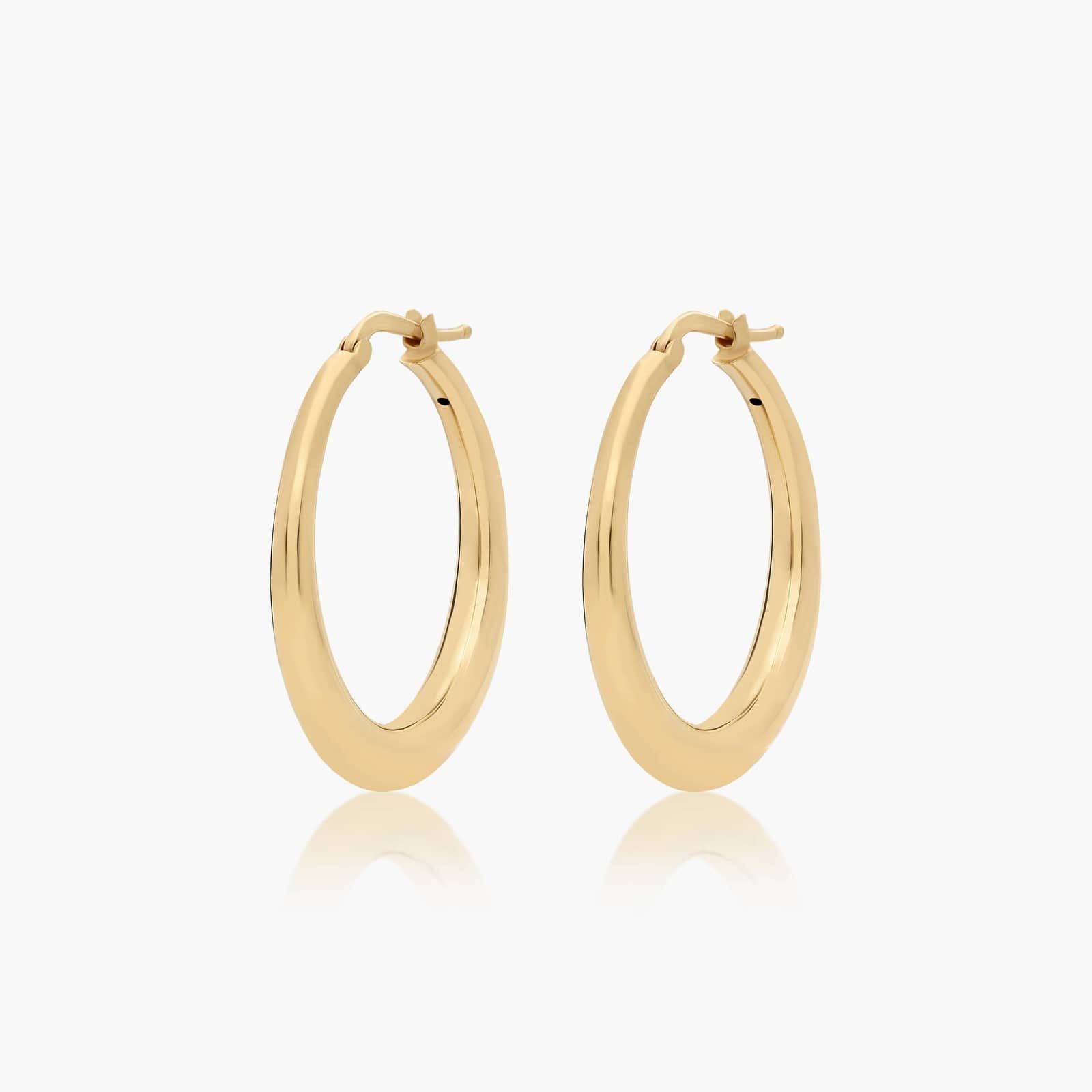 Golden Hour Fancy Hoop Earrings In 14K Yellow Gold