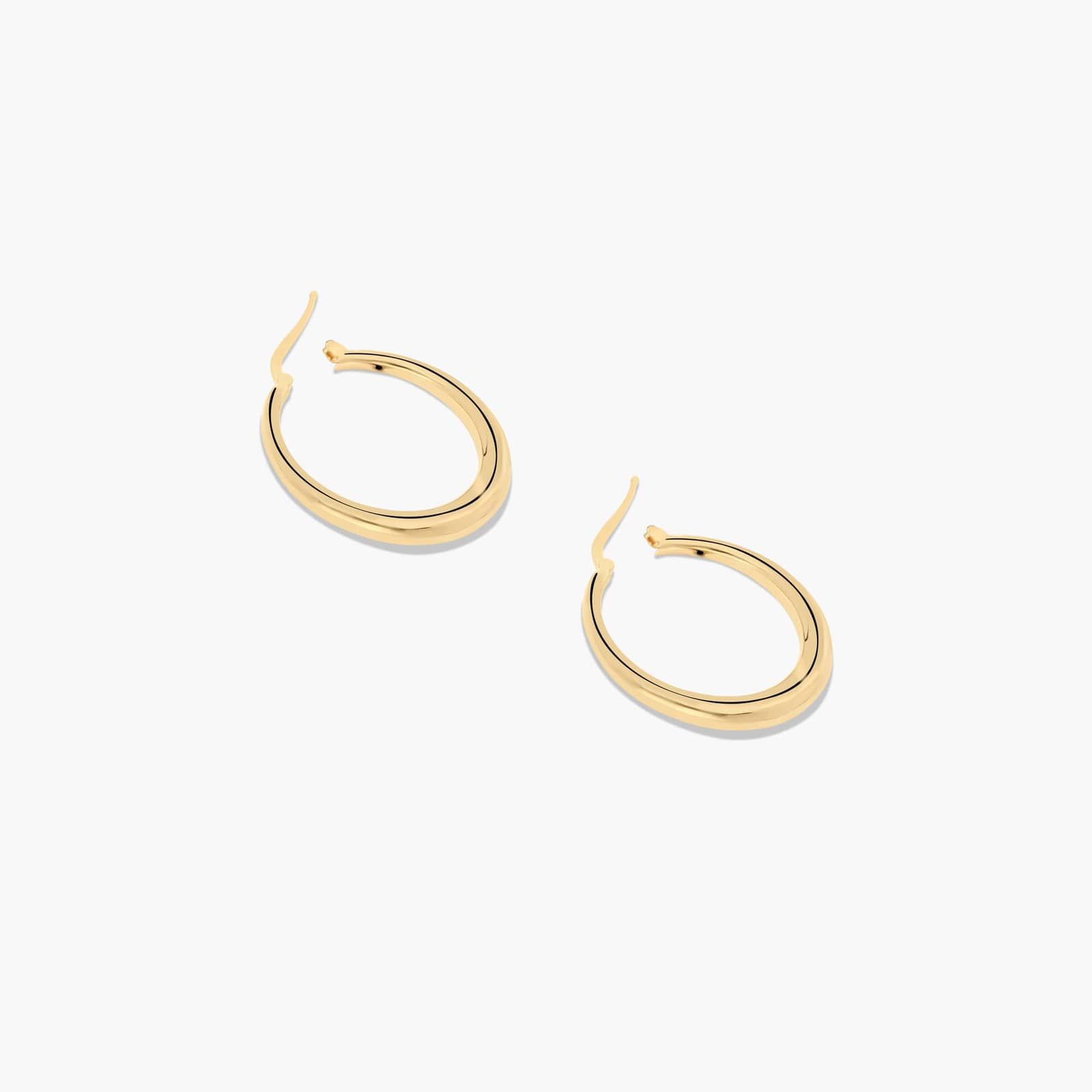 Golden Hour Fancy Hoop Earrings In 14K Yellow Gold