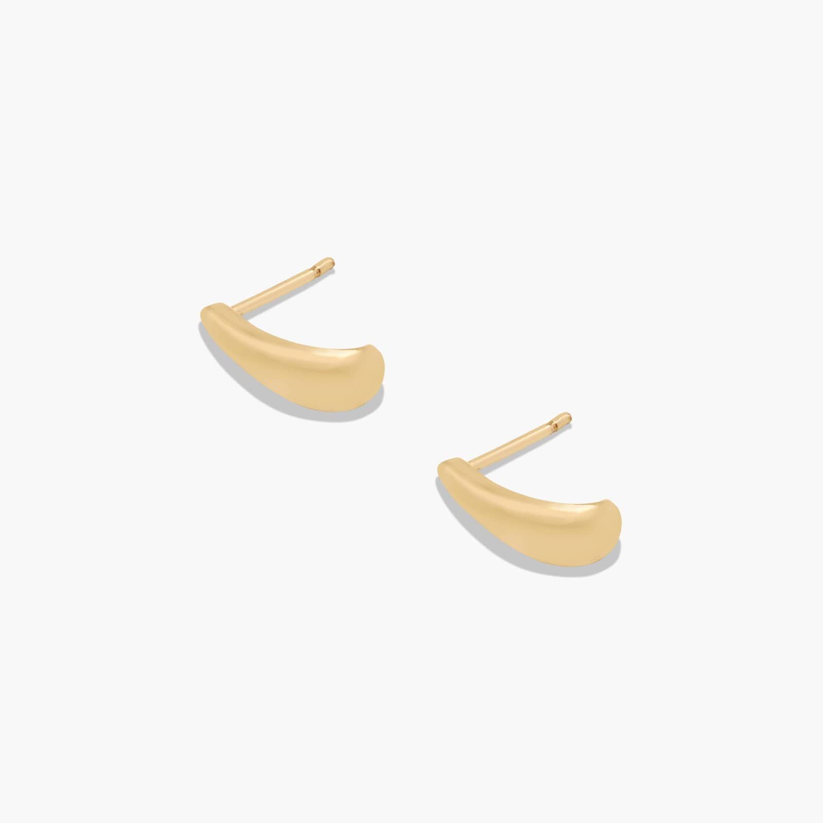 Golden Hour J-Hoop Earrings In 14K Yellow Gold