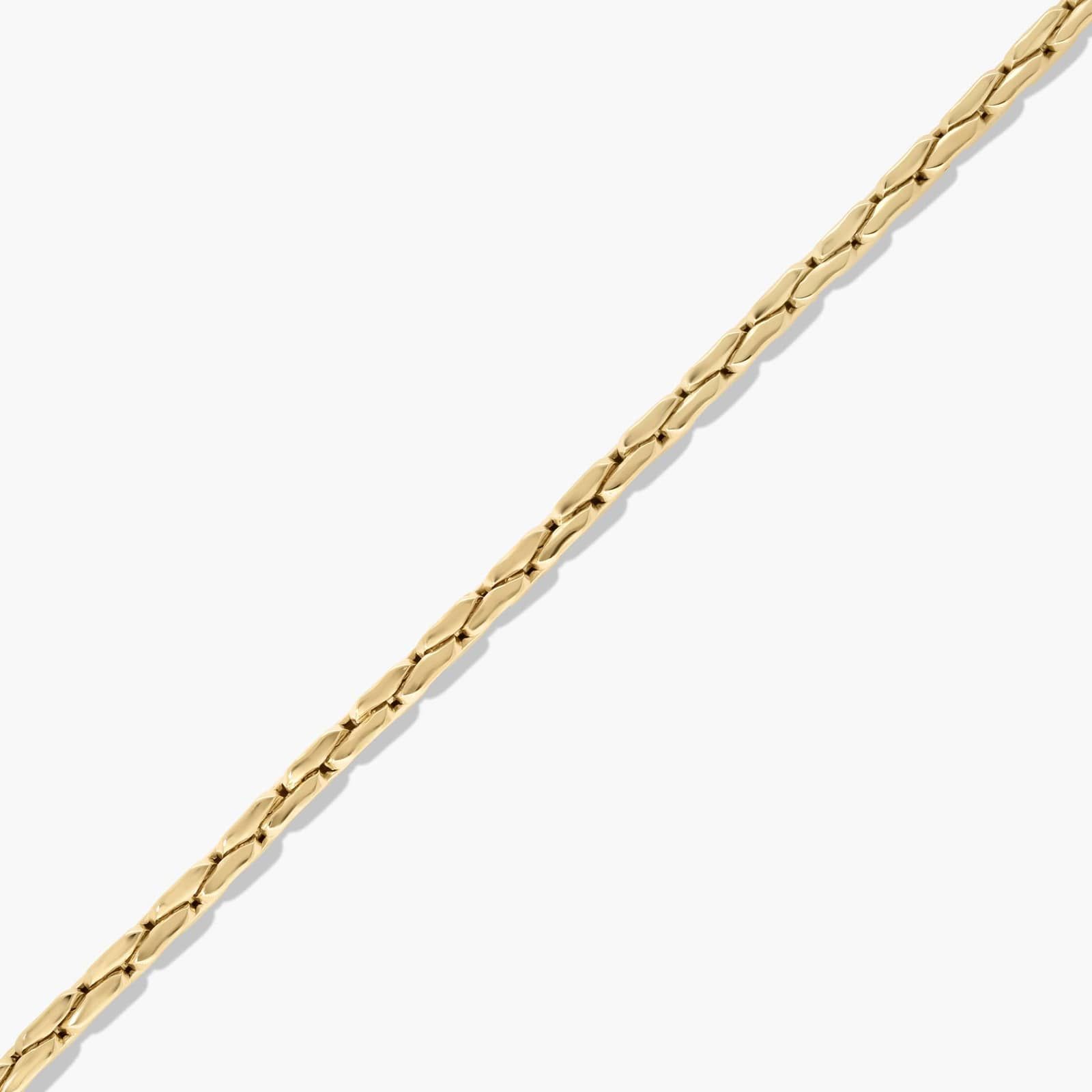 Golden Hour Compressed Cable Link Bracelet In 14K Yellow Gold