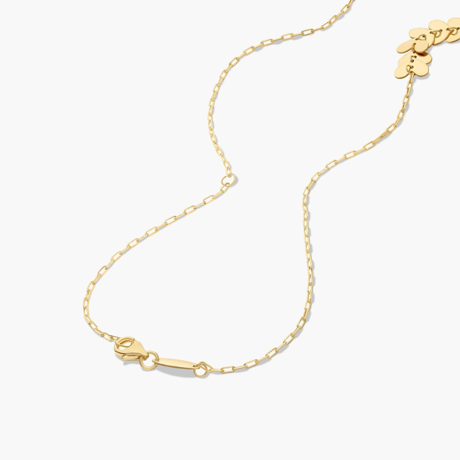 14K Yellow Gold Polished Heart Link Necklace