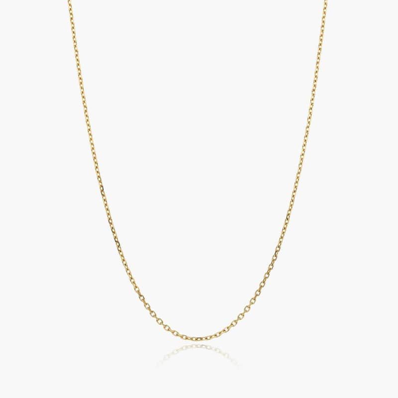 14K Yellow Gold Silicone Bead Slider Charm Chain