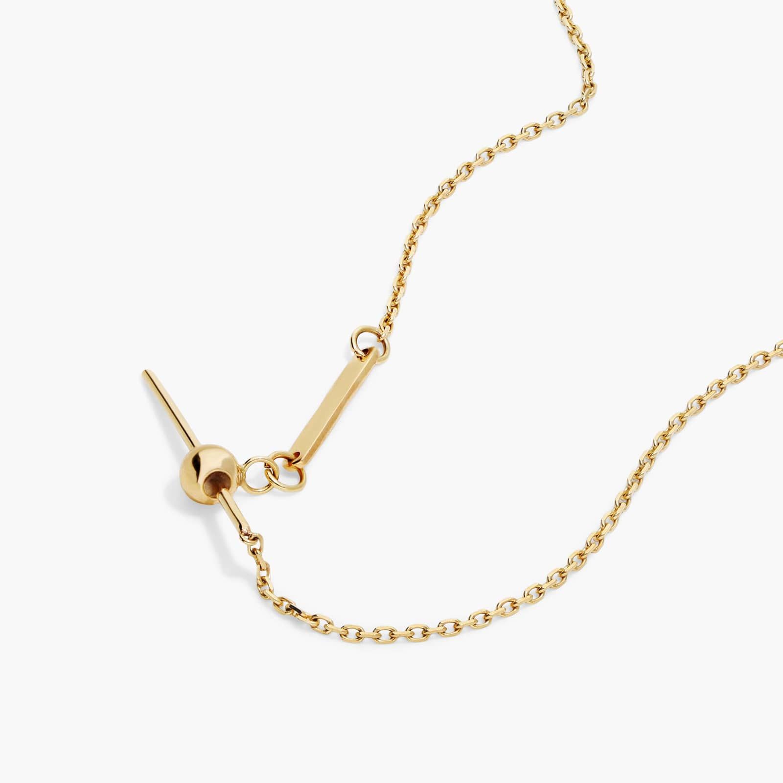 14K Yellow Gold Silicone Bead Slider Charm Chain