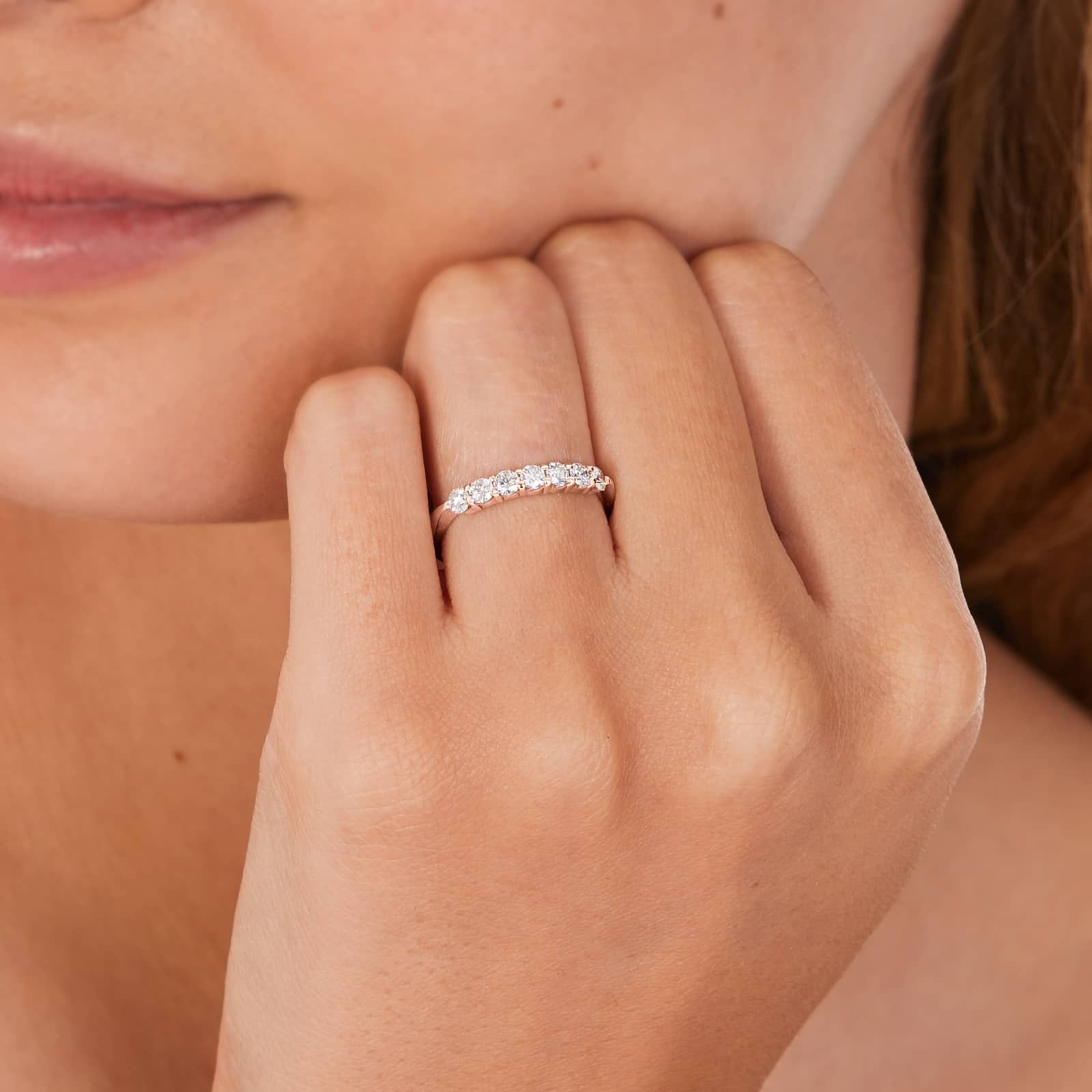 Common Prong Wedding Ring With 0.49 CTW Diamonds In 14K Rose Gold (2.00mm)