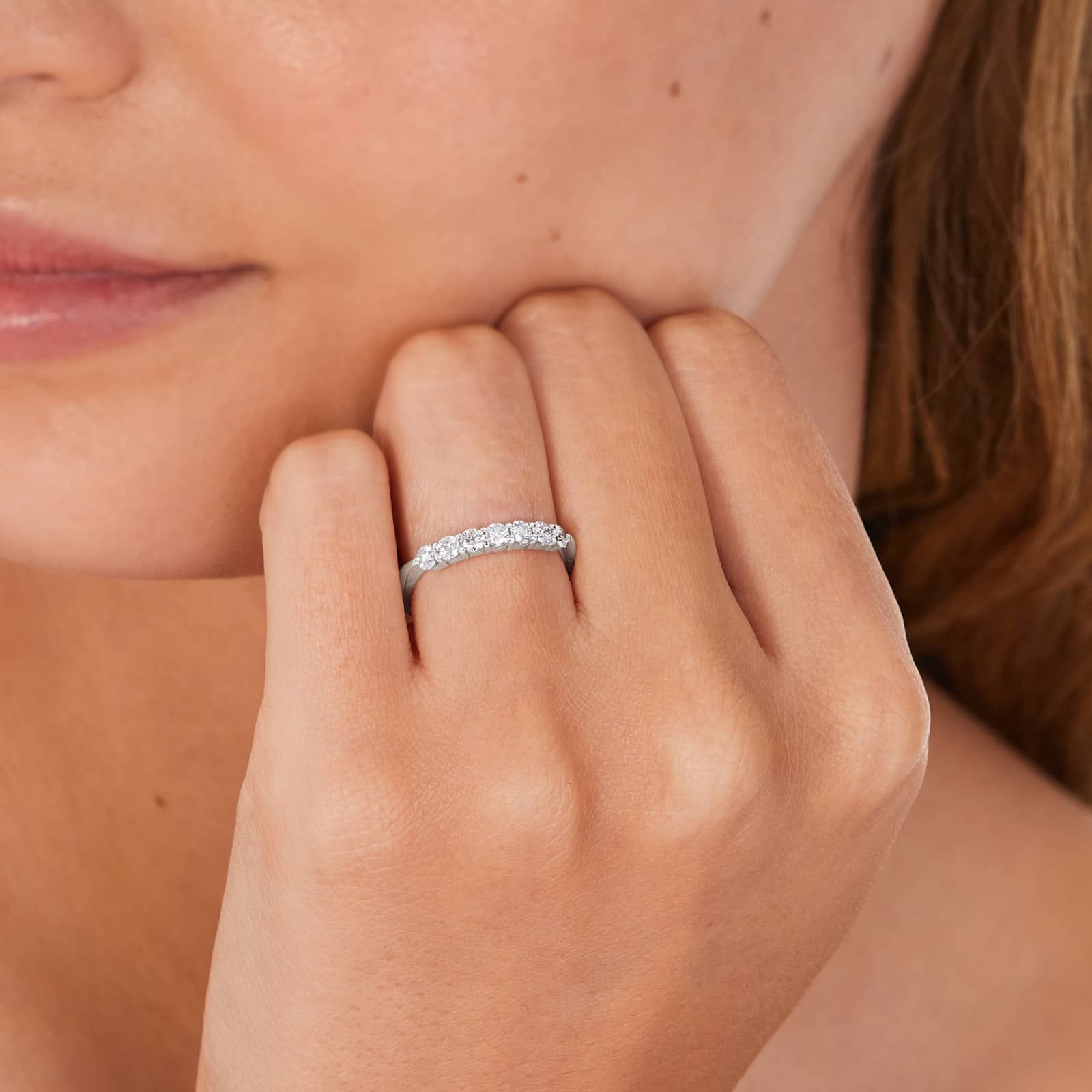 Common Prong Wedding Ring With 0.47 CTW Diamonds In 14K White Gold (2.00mm)