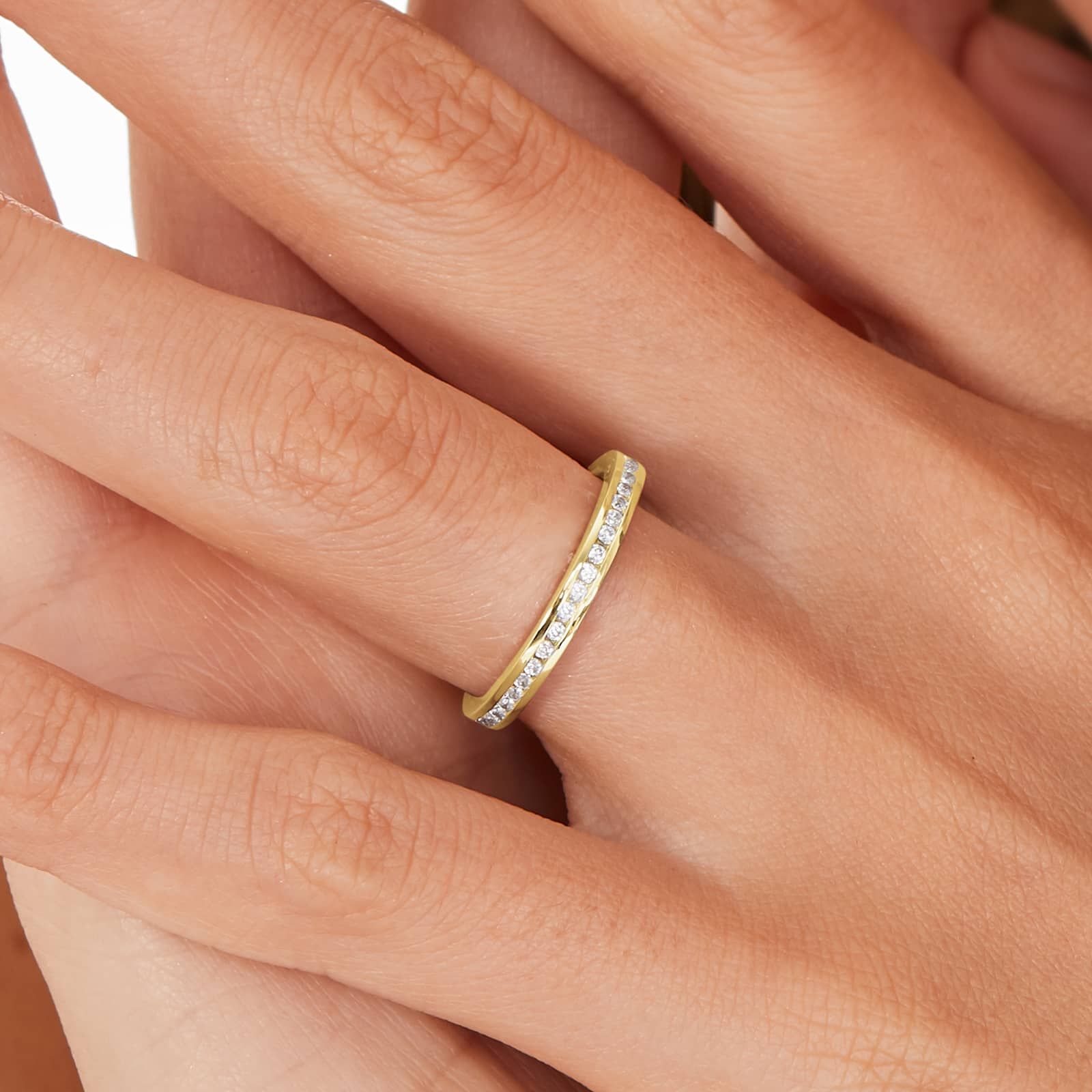 Channel Set Wedding Ring With 0.28 CTW Diamonds In 18K Yellow Gold (2.50mm)