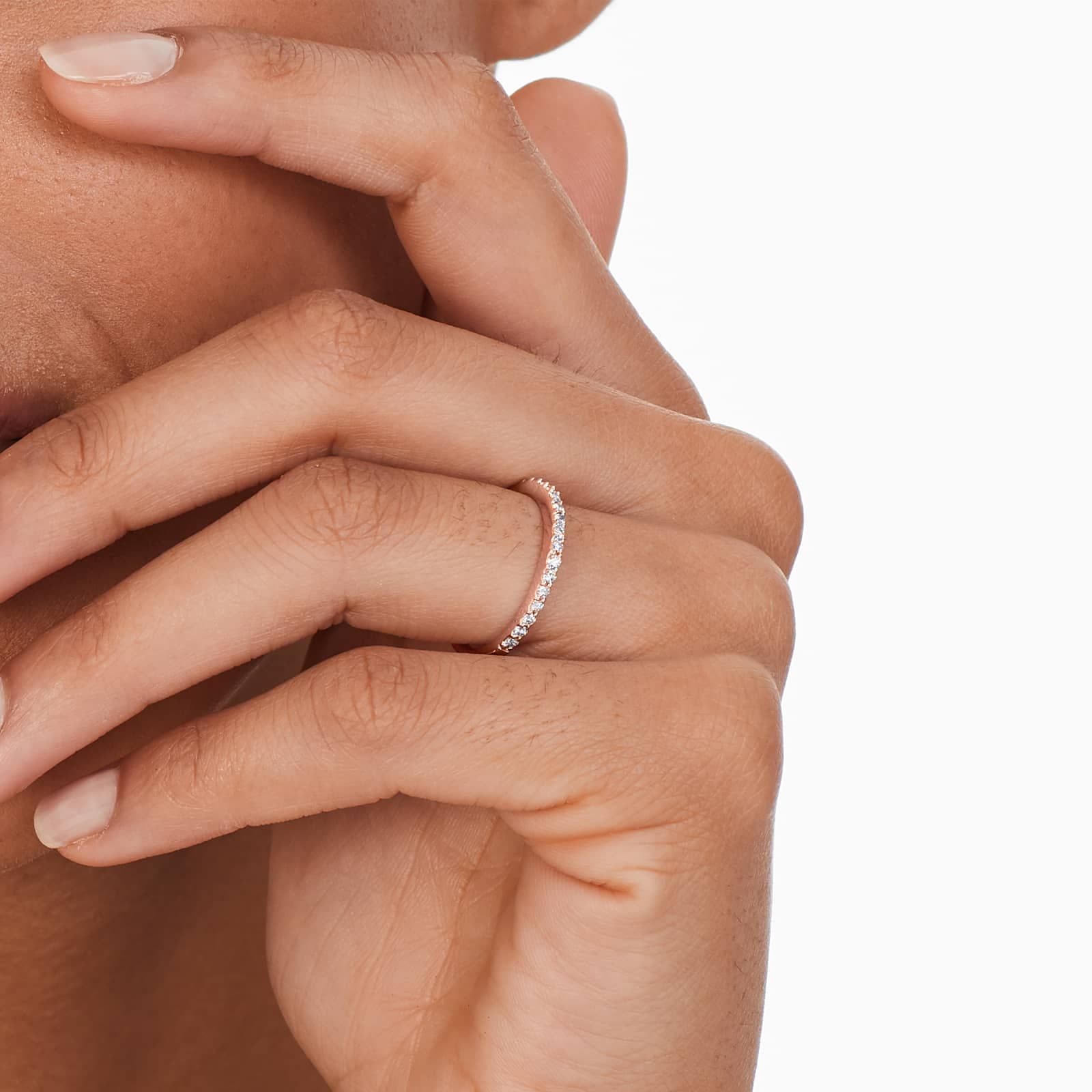 Common Prong Wedding Ring With 0.37 CTW Diamonds In 14K Rose Gold (1.50mm)