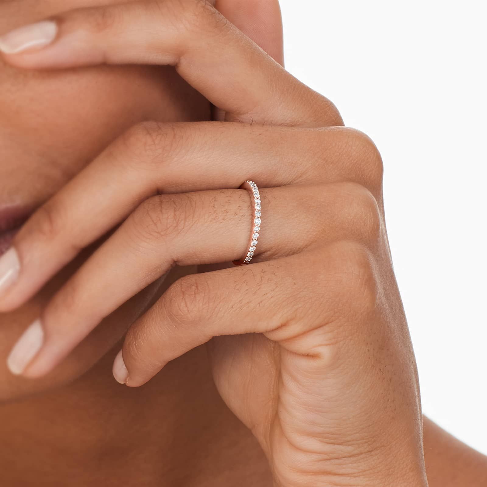 Common Prong Wedding Ring With 0.37 CTW Diamonds In 14K Rose Gold (1.50mm)