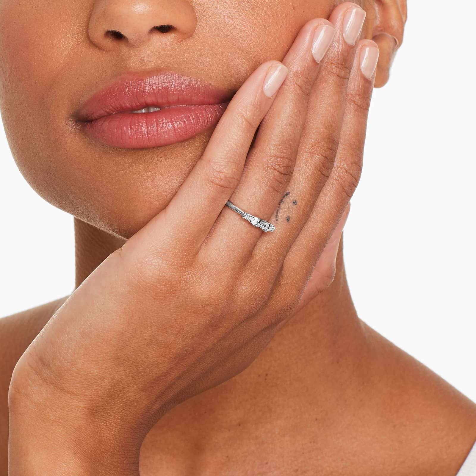 Tapered Baguette Wedding Ring With 0.33 CTW Diamonds In 18K White Gold (2.00mm)