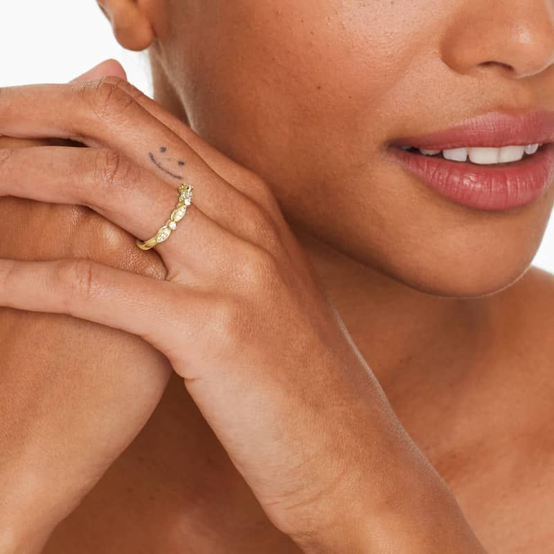 Bezel and Pavé Set Diamond Wedding Ring In 14K Yellow Gold (2.00mm)