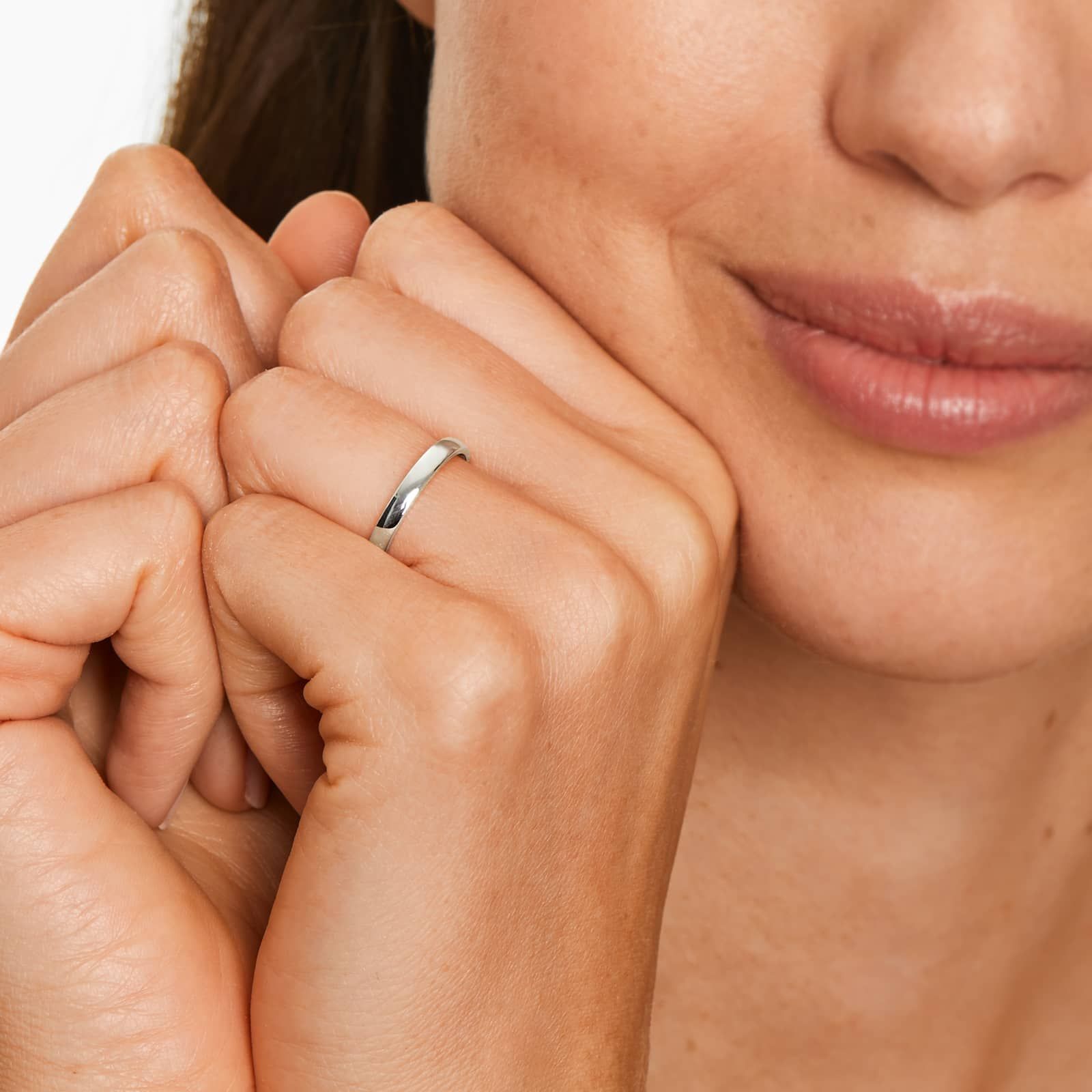 Traditional Straight Fit Wedding Ring In Platinum (2.50mm)