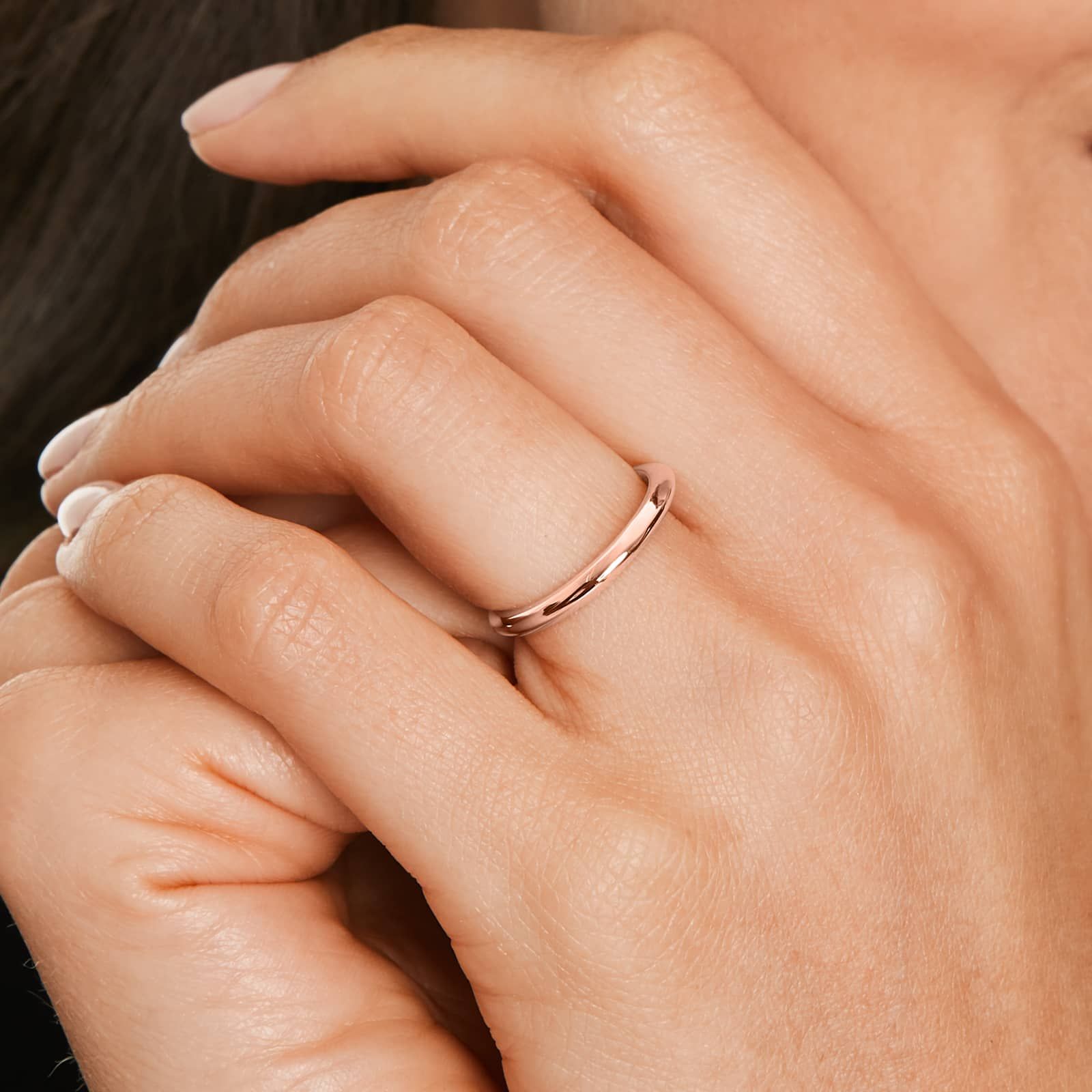 Wedding Ring In 14K Rose Gold (2.00mm)