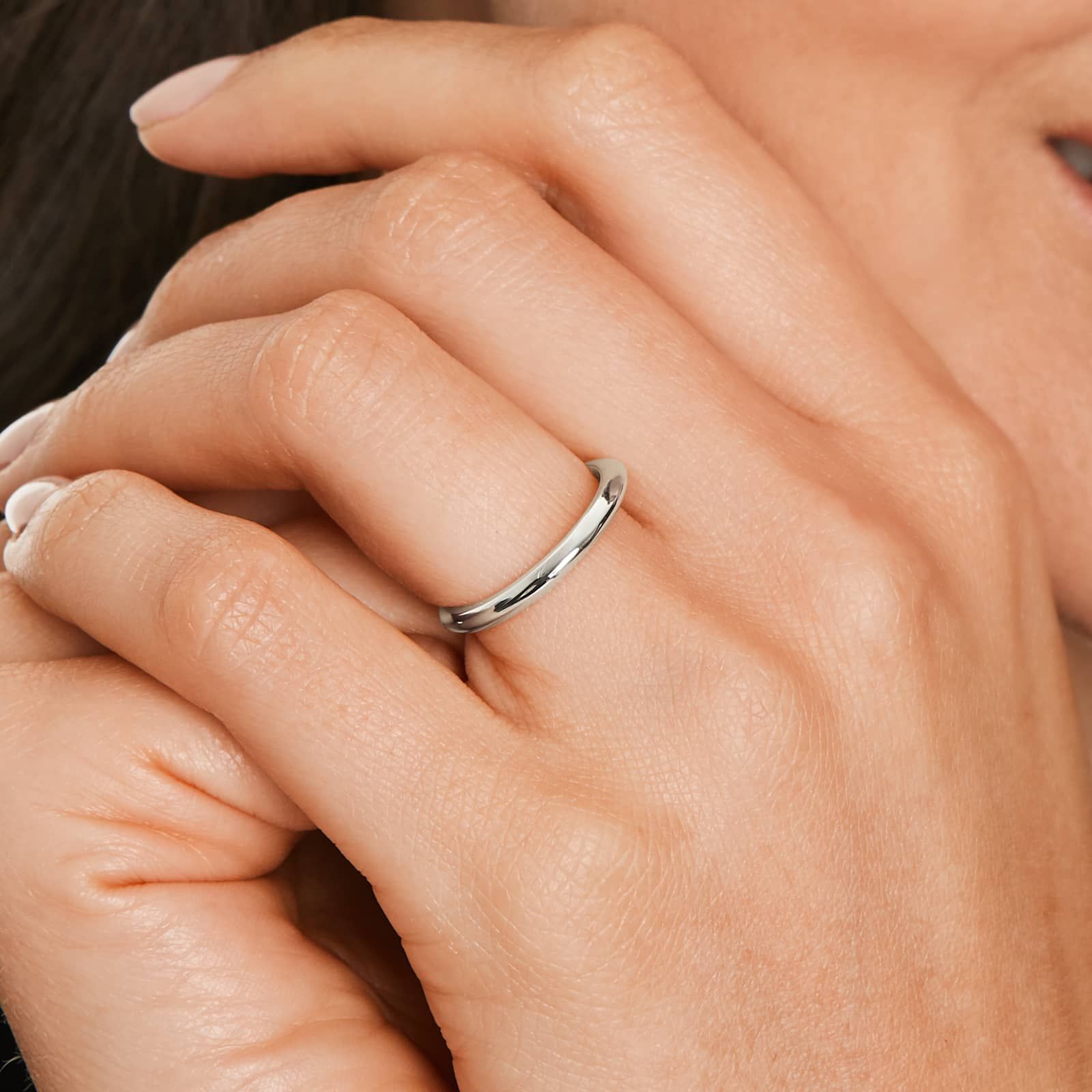 Wedding Ring In 18K White Gold (2.00mm)