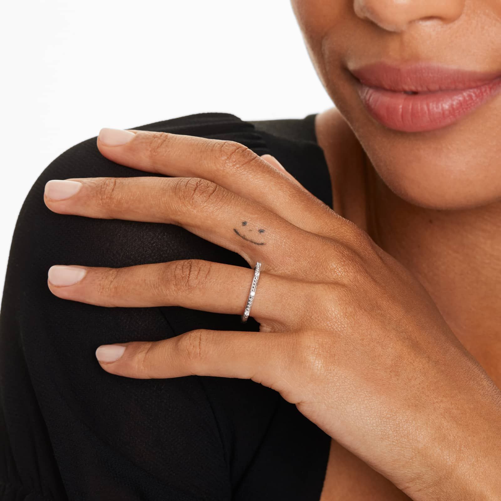 Beaded Diamond Wedding Ring In Platinum (2.00mm)