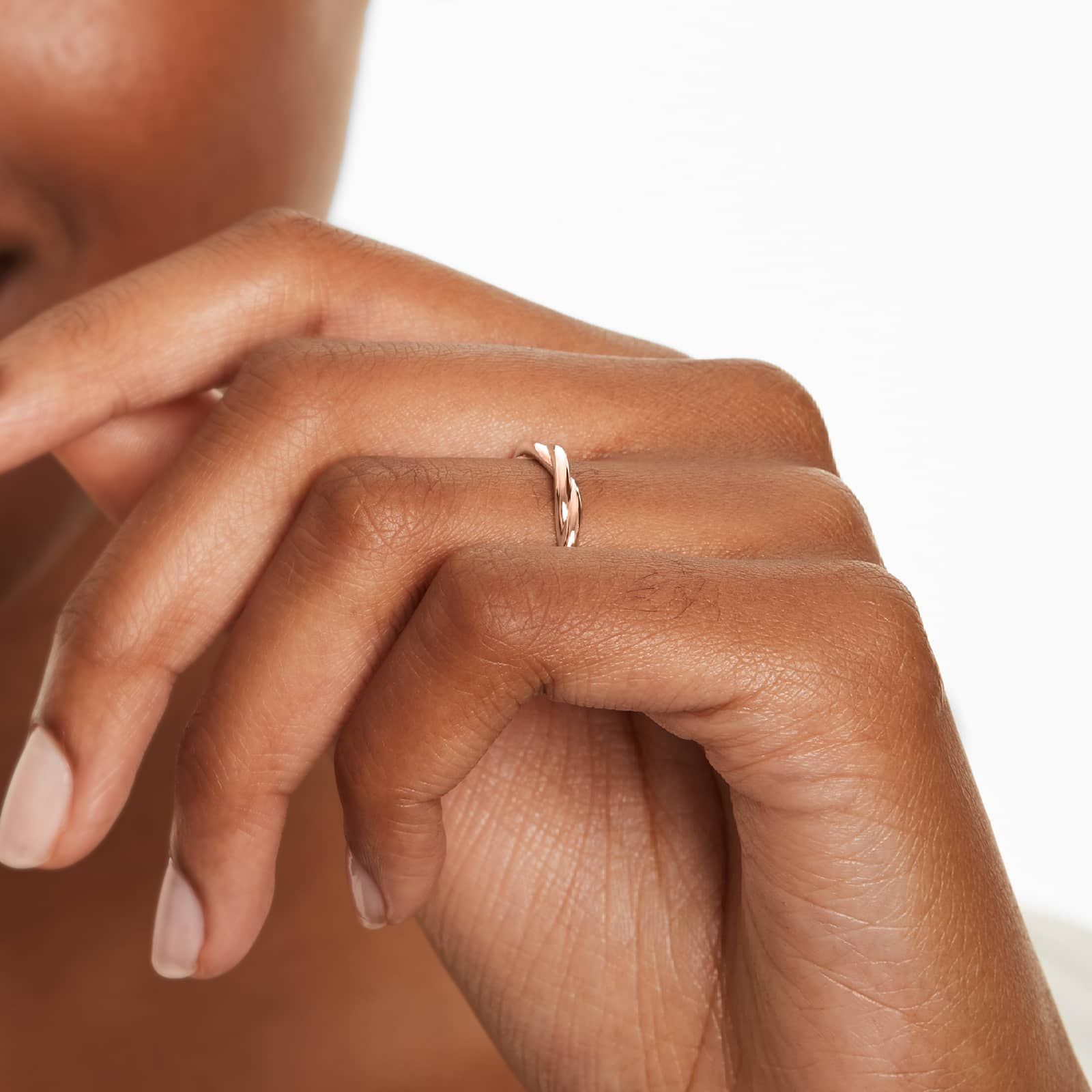 Rope Wedding Ring In 14K Rose Gold (2.00mm)