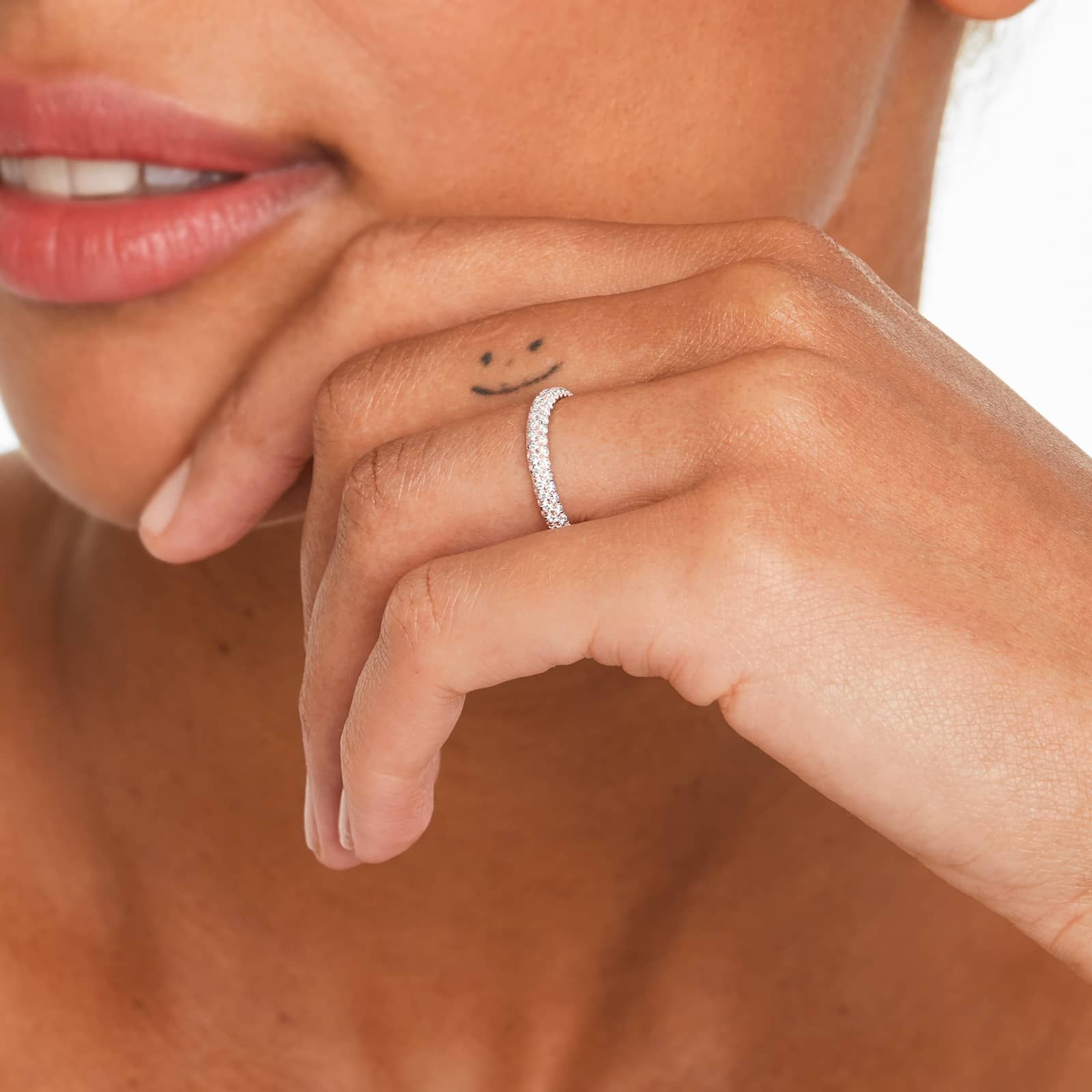 Trio Wedding Ring In 14K Rose Gold (2.90mm)