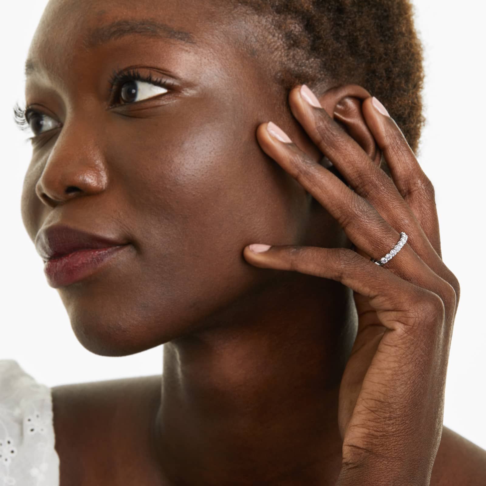 Shared Prong Nine Stone Contour Anniversary Ring With 0.5 CTW Diamonds In Platinum (2.00mm)