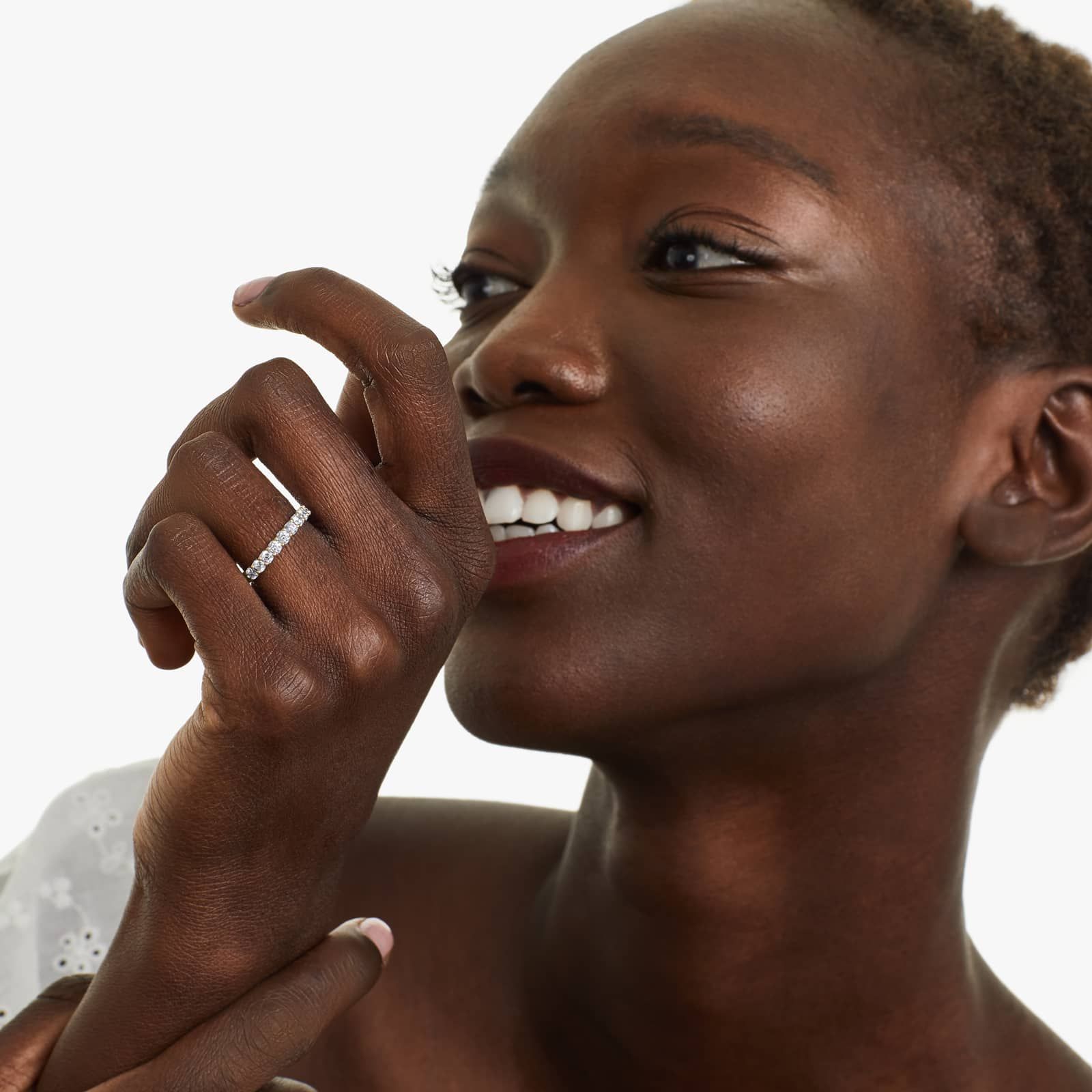 Shared Prong Nine Stone Contour Anniversary Ring With 0.5 CTW Diamonds In 14K Yellow Gold (2.00mm)