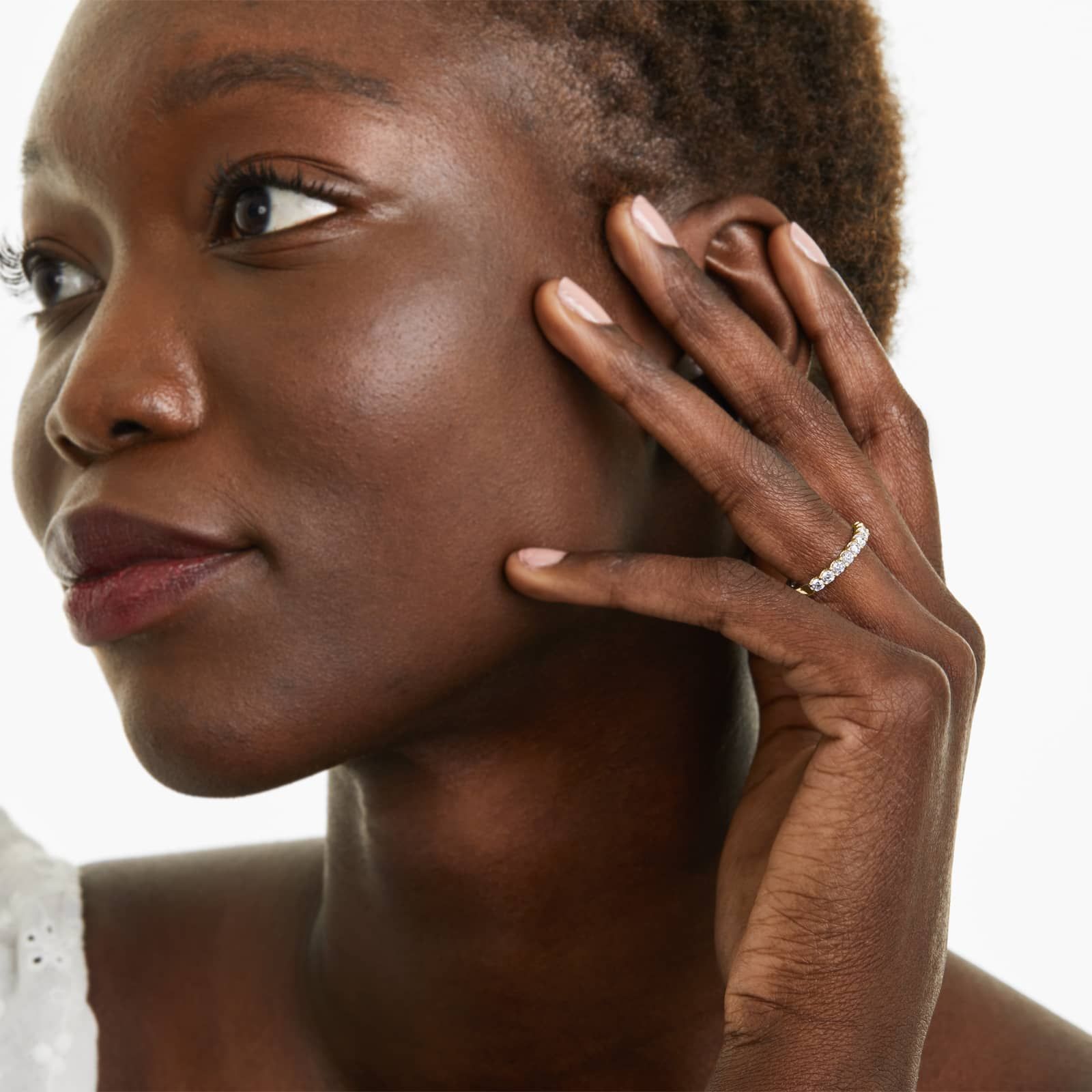 Shared Prong Nine Stone Contour Anniversary Ring With 0.5 CTW Diamonds In 14K Yellow Gold (2.00mm)