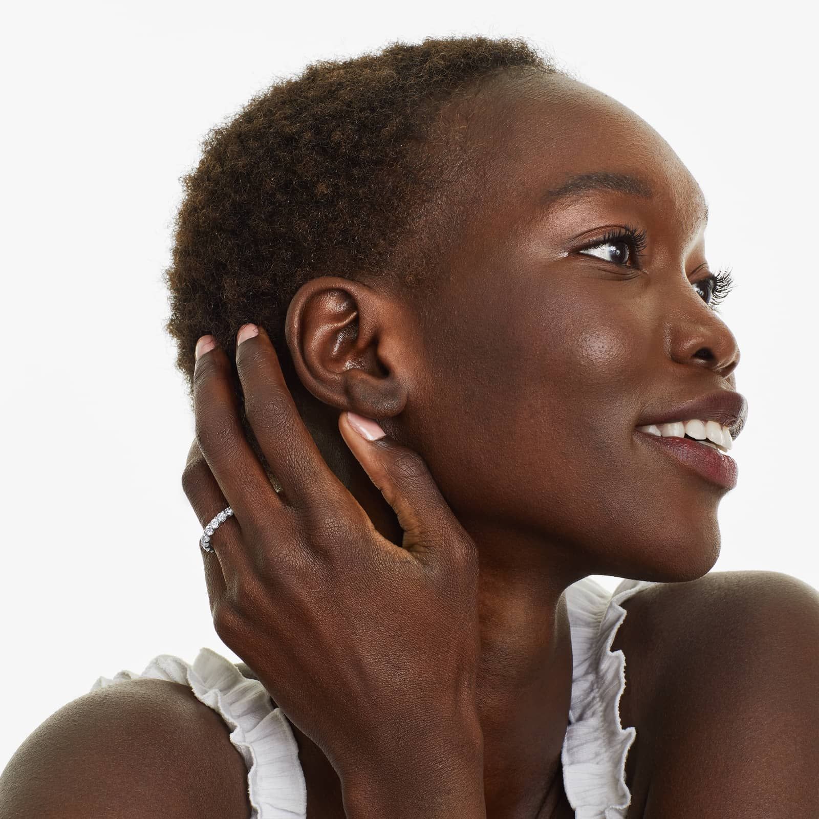 Shared Prong Nine Stone Contour Anniversary Ring With 1 CTW Diamonds In Platinum (3.00mm)