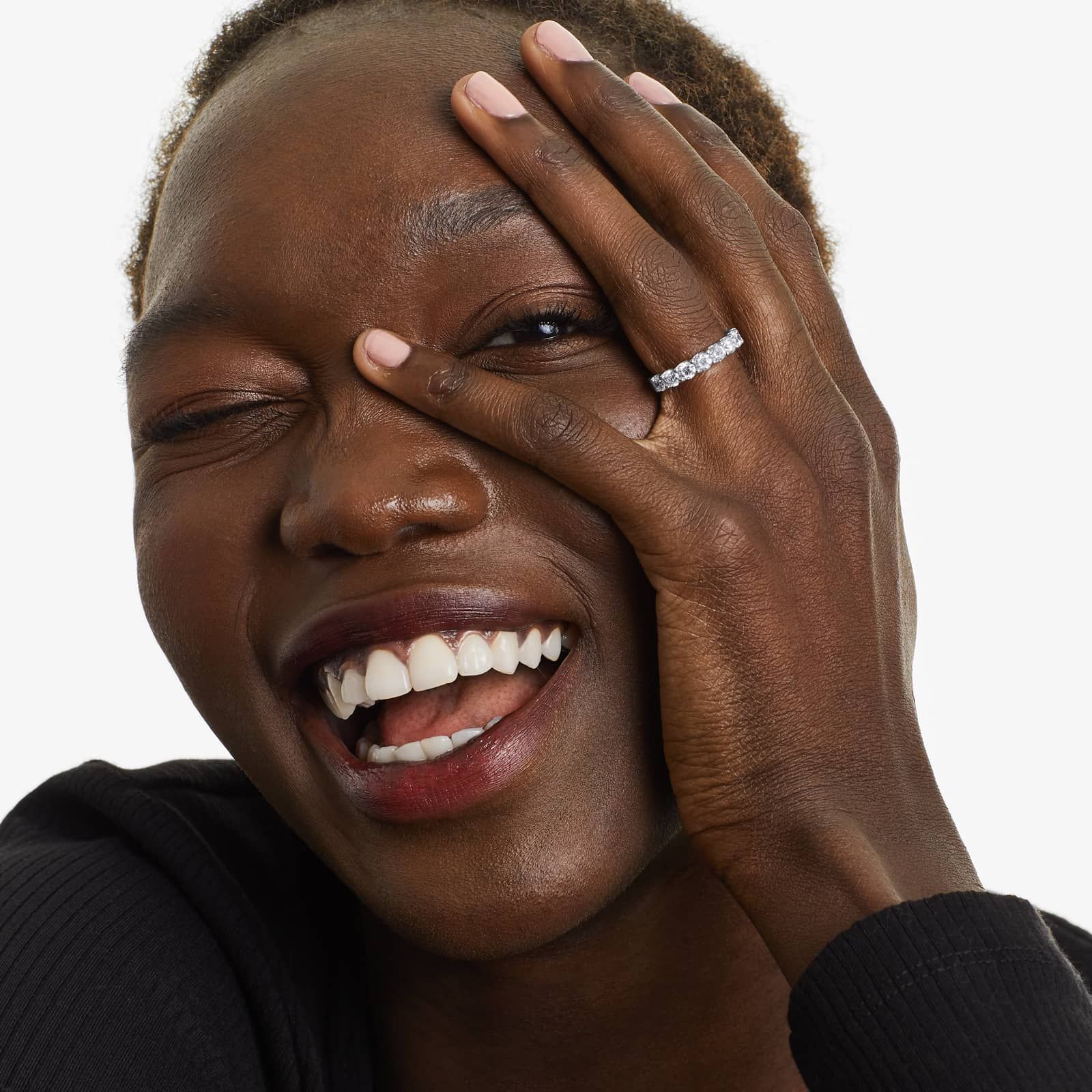 Shared Prong Nine Stone Contour Anniversary Ring With 1.5 CTW Diamonds In Platinum (3.00mm)