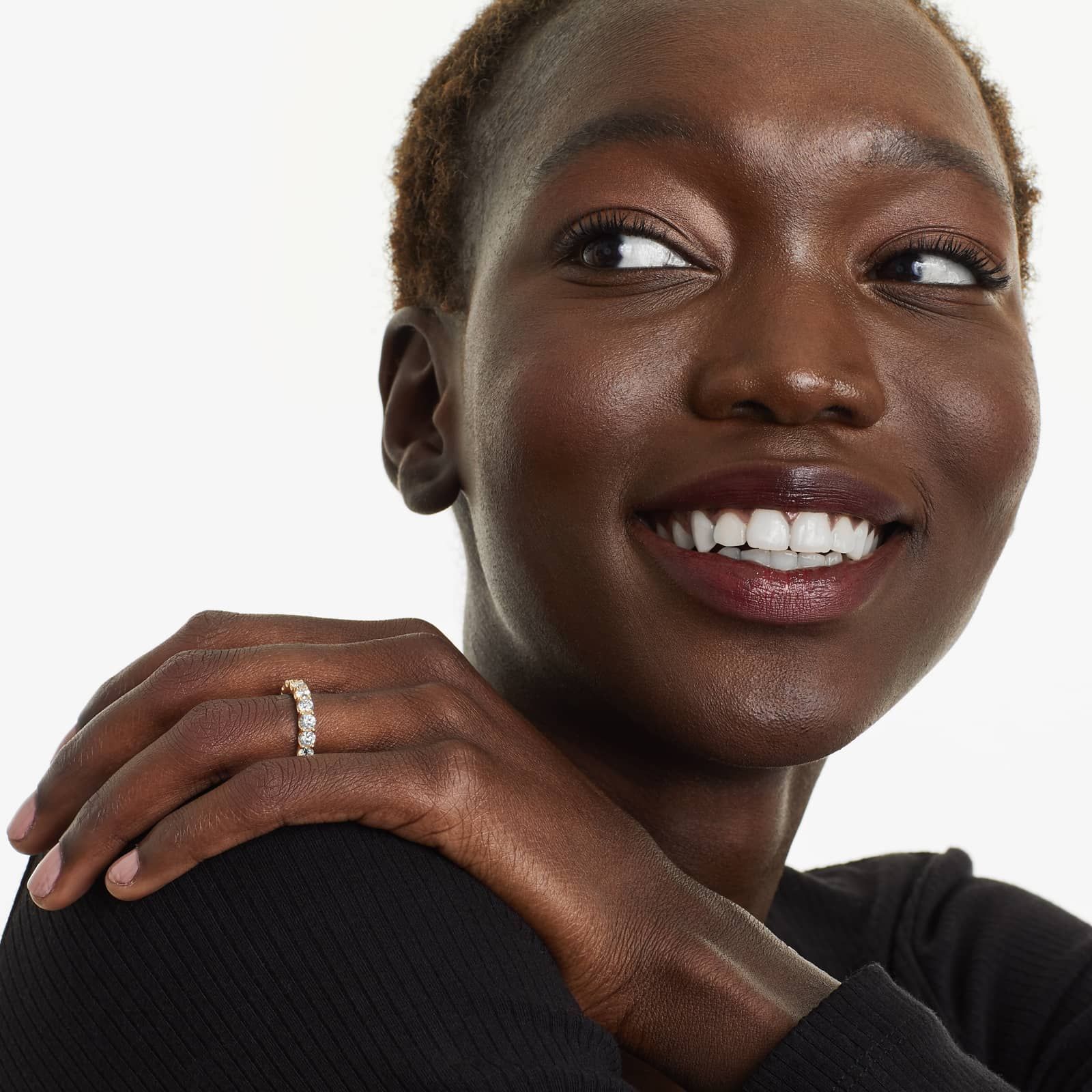 Shared Prong Nine Stone Contour Anniversary Ring With 1.5 CTW Diamonds In 14K Yellow Gold (3.00mm)