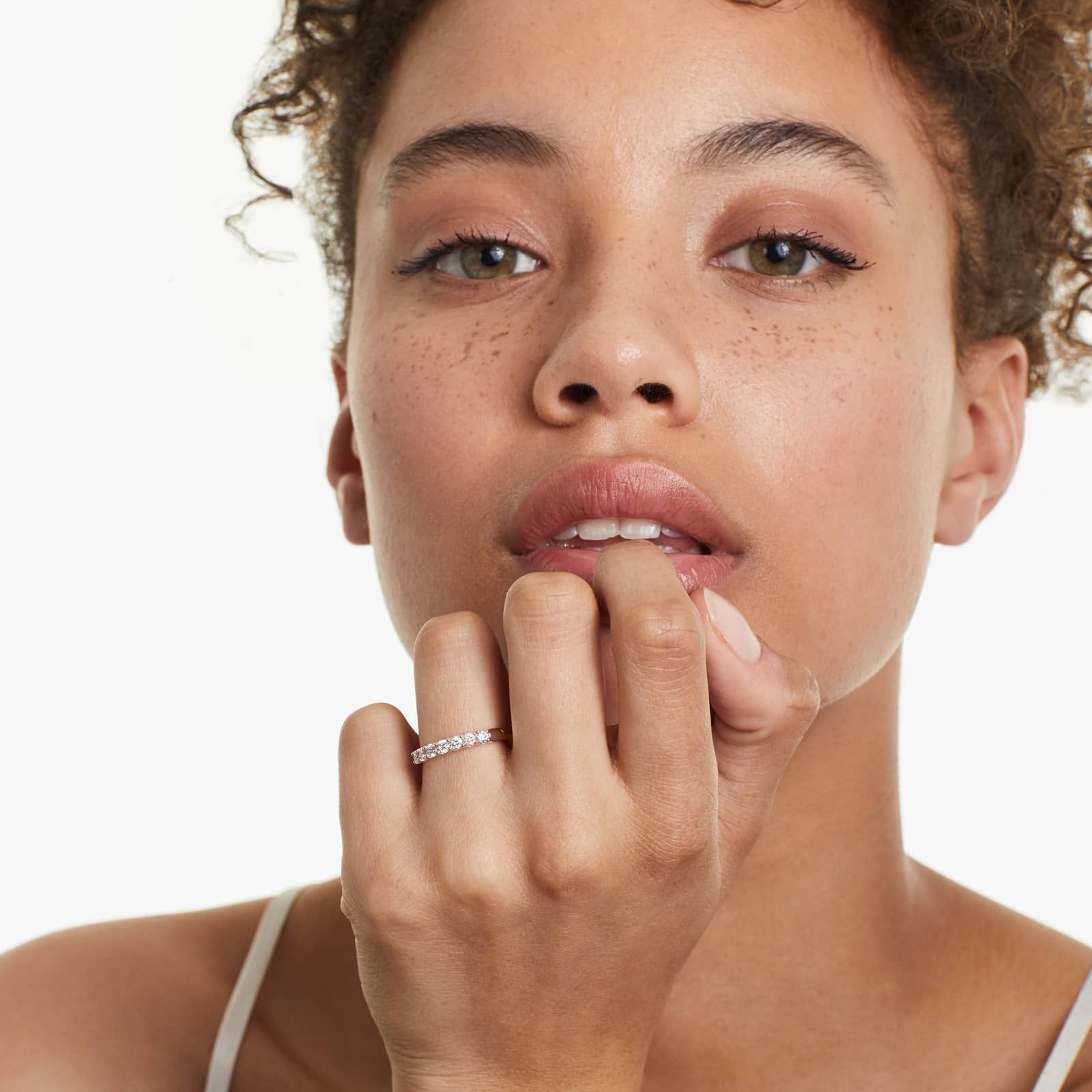 Shared Prong Seven Stone Contour Anniversary Ring With 0.5 CTW Diamonds In 14K Rose Gold (2.00mm)