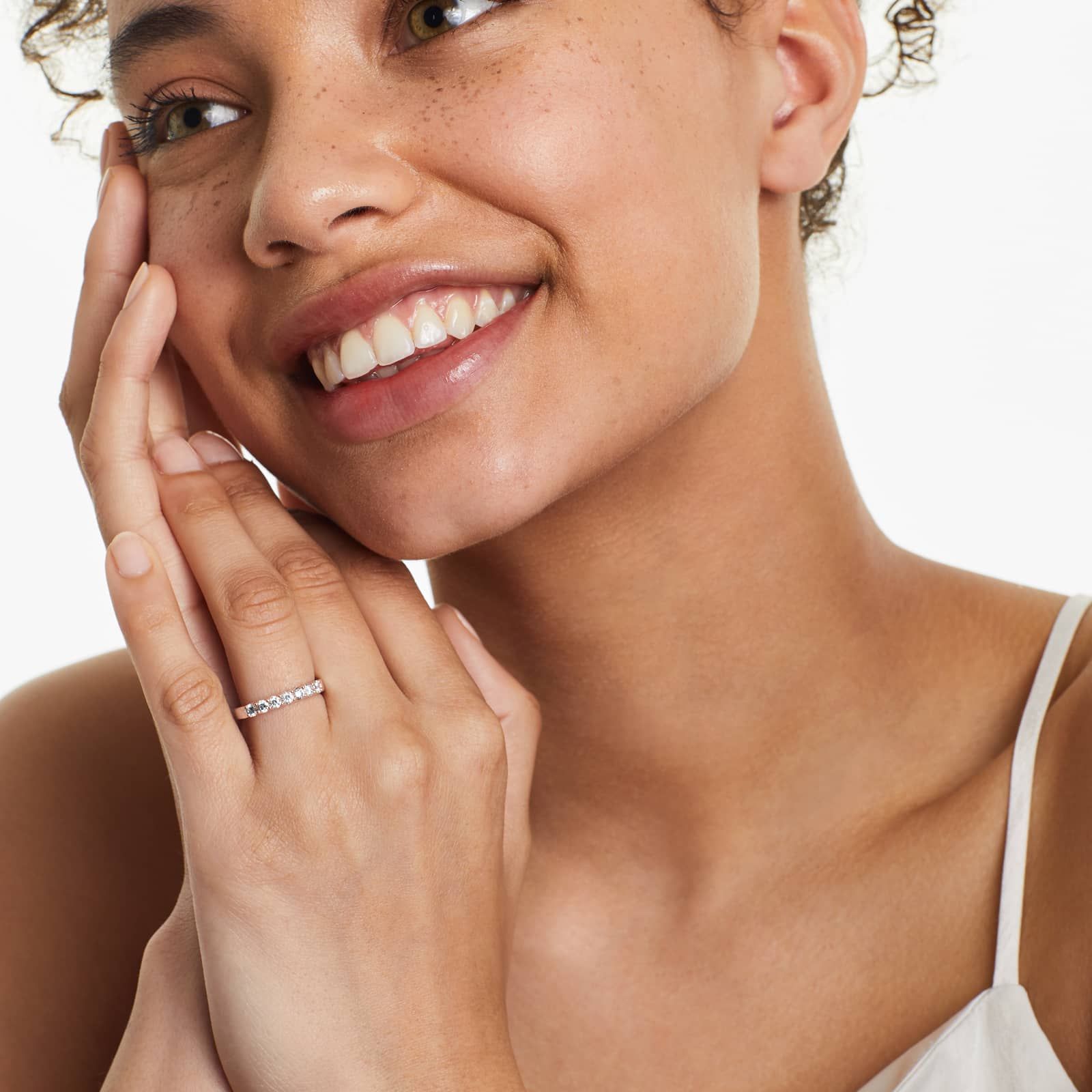 Shared Prong Seven Stone Contour Anniversary Ring With 0.5 CTW Diamonds In 14K Rose Gold (2.00mm)