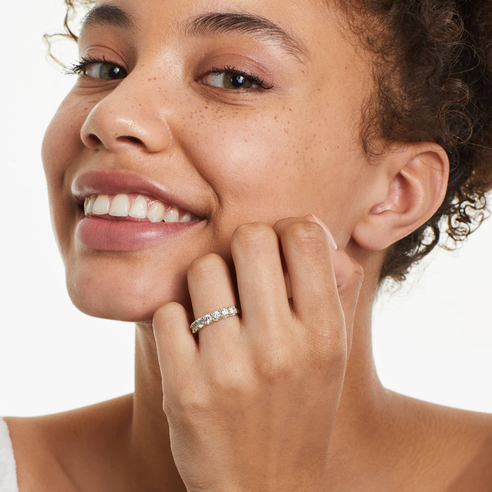 Shared Prong Seven Stone Contour Anniversary Ring With 1 CTW Diamonds In 14K Yellow Gold (3.00mm)