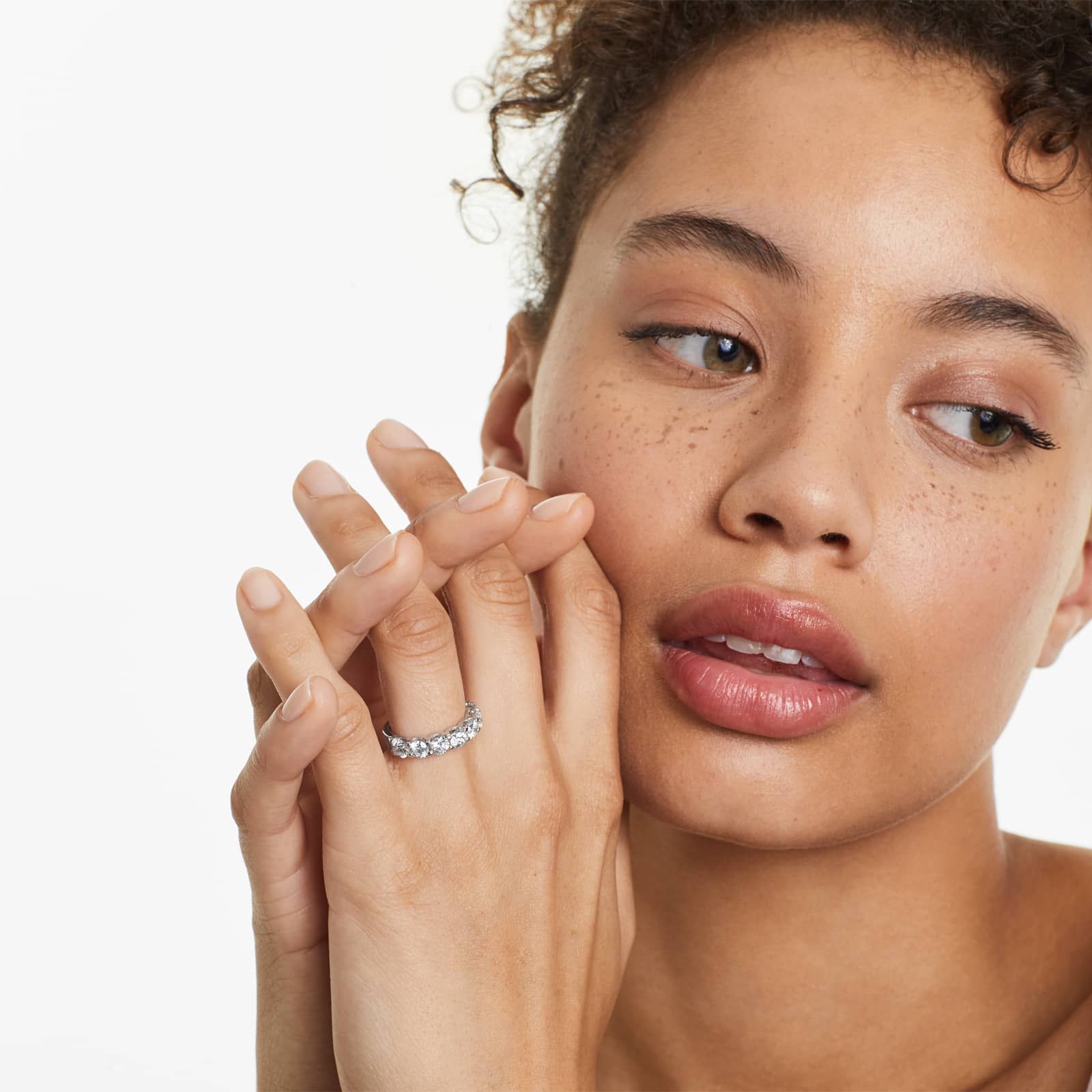 Shared Prong Seven Stone Contour Anniversary Ring With 2 CTW Diamonds In Platinum (3.50mm)