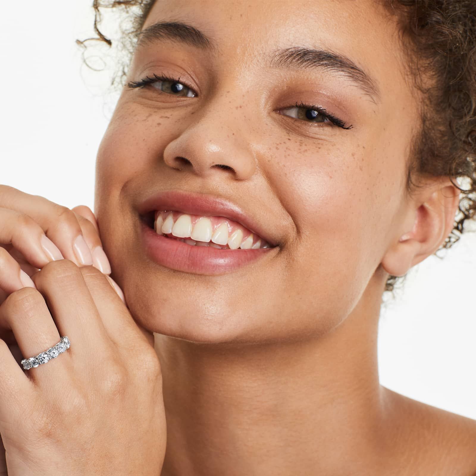 Shared Prong Seven Stone Contour Anniversary Ring With 2 CTW Diamonds In Platinum (3.50mm)