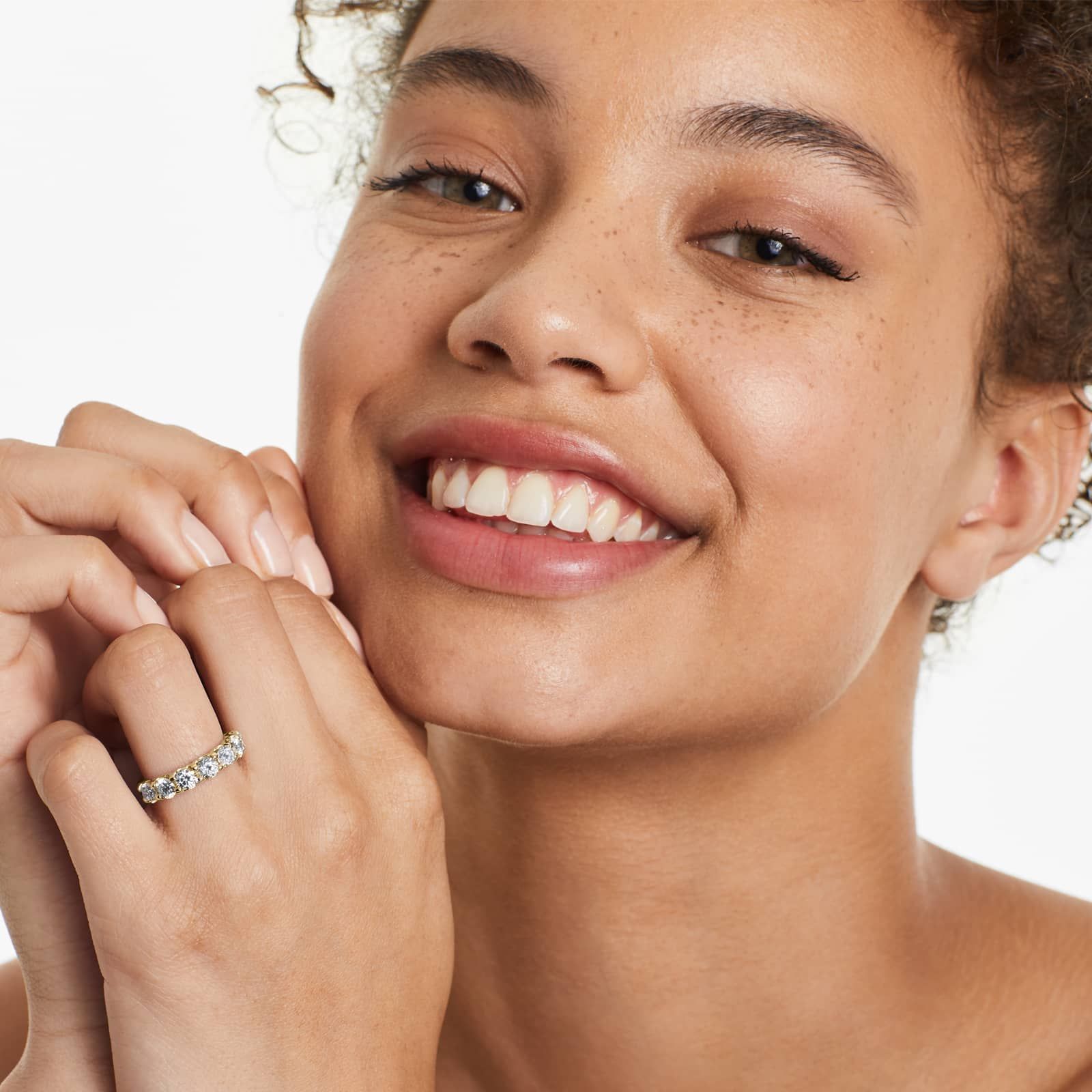 Shared Prong Seven Stone Contour Anniversary Ring With 2 CTW Diamonds In 14K Yellow Gold (3.50mm)