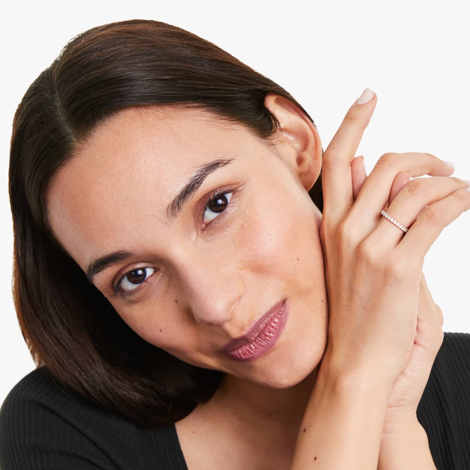 Shared Prong Contour Eternity Ring With 1 CTW Diamonds In 14K Rose Gold (2.00mm)