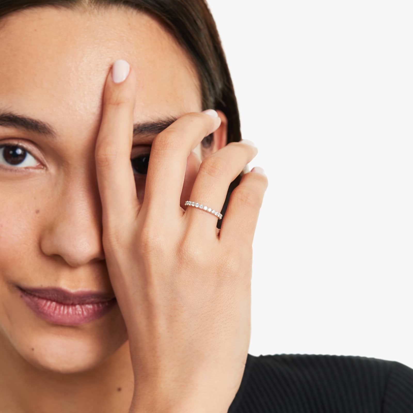 Shared Prong Contour Eternity Ring With 1 CTW Diamonds In 14K Rose Gold (2.00mm)